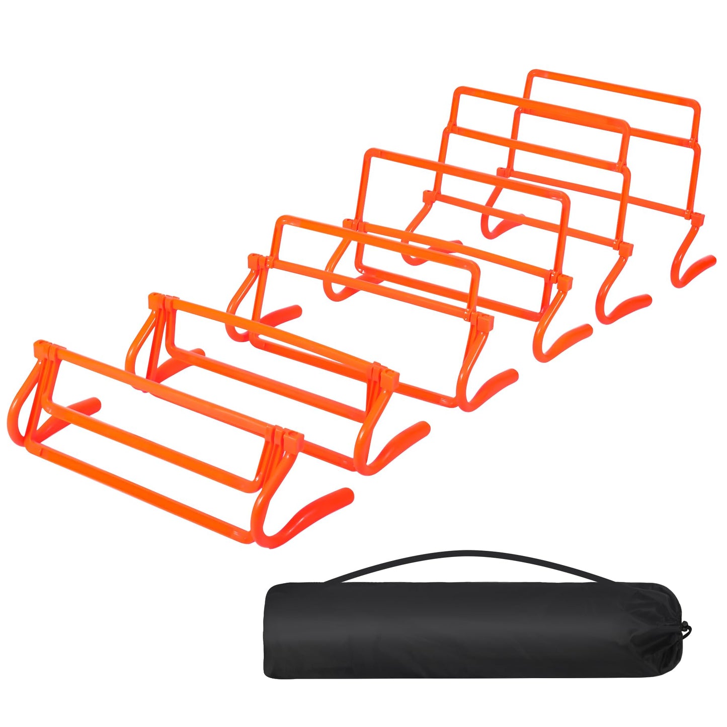 Lineslife Adjustable Agility Hurdles,4 Height Speed Training Hurdles, Portable Speed Training Equipment with Carry Bag for for Athletes,Soccer,Basketball, Baseball, Indoor Outdoor Sports