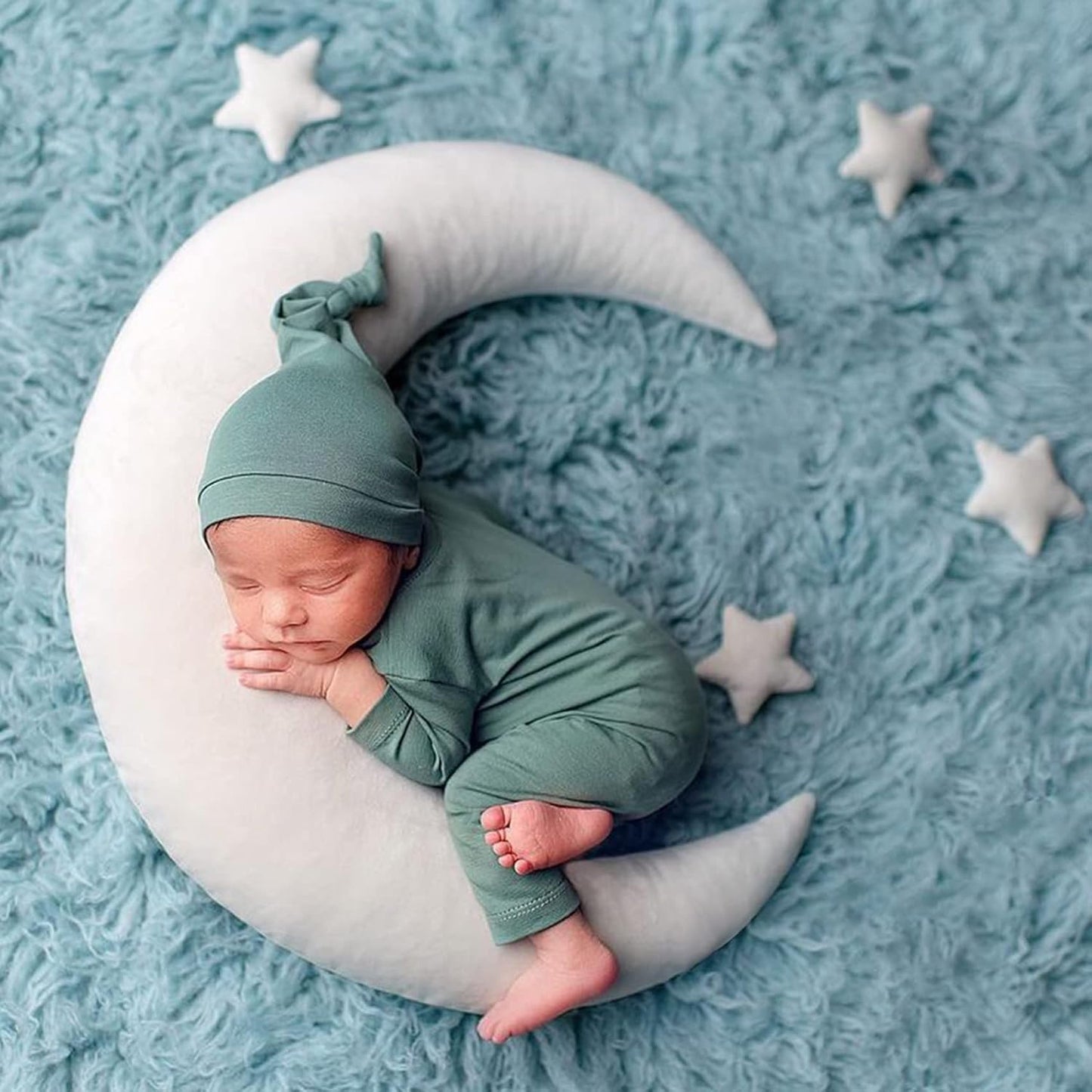 Set IGMaryBox Baby Moon Star Pillow Newborn Posing Pillow Newborn Photography Posing Pillows Infant Photography Props