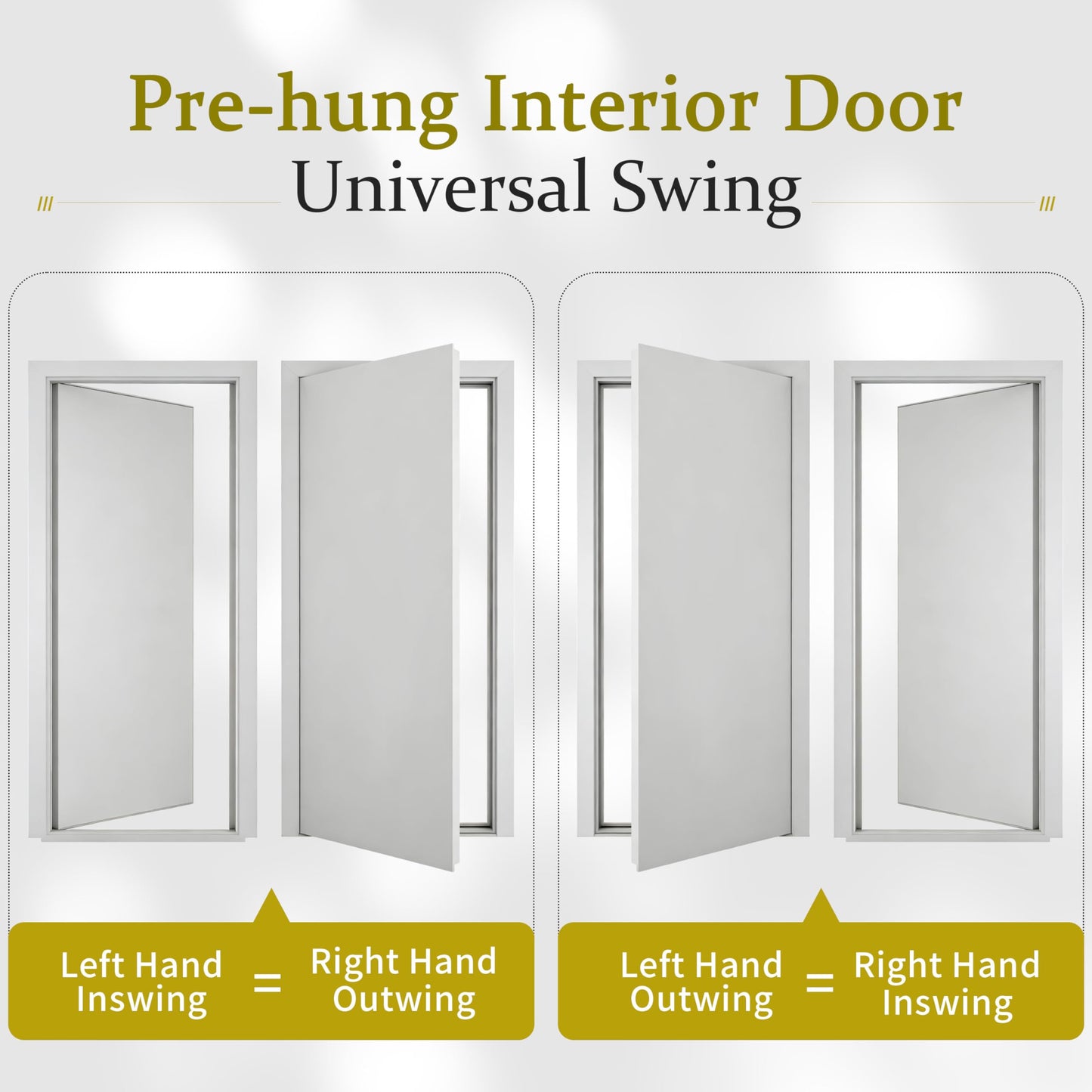Lakenyon Prehung Door, Right-Handed, 30" x 80" Interior Door with Jamb Kit, 5-Panel Frosted Glass, Ready to Stain, Ideal for Bathroom, Pantry & Laundry Room, Pine Wood