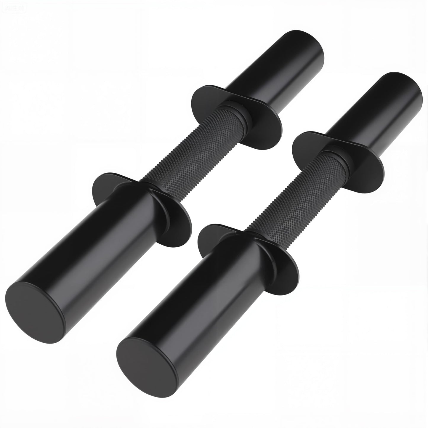 Pair of 16" Olympic Dumbbell Handles for 2-Inch Plates, Loadable Dumbbell Bars with Knurled Rubber Grips for Home Gym Strength Training
