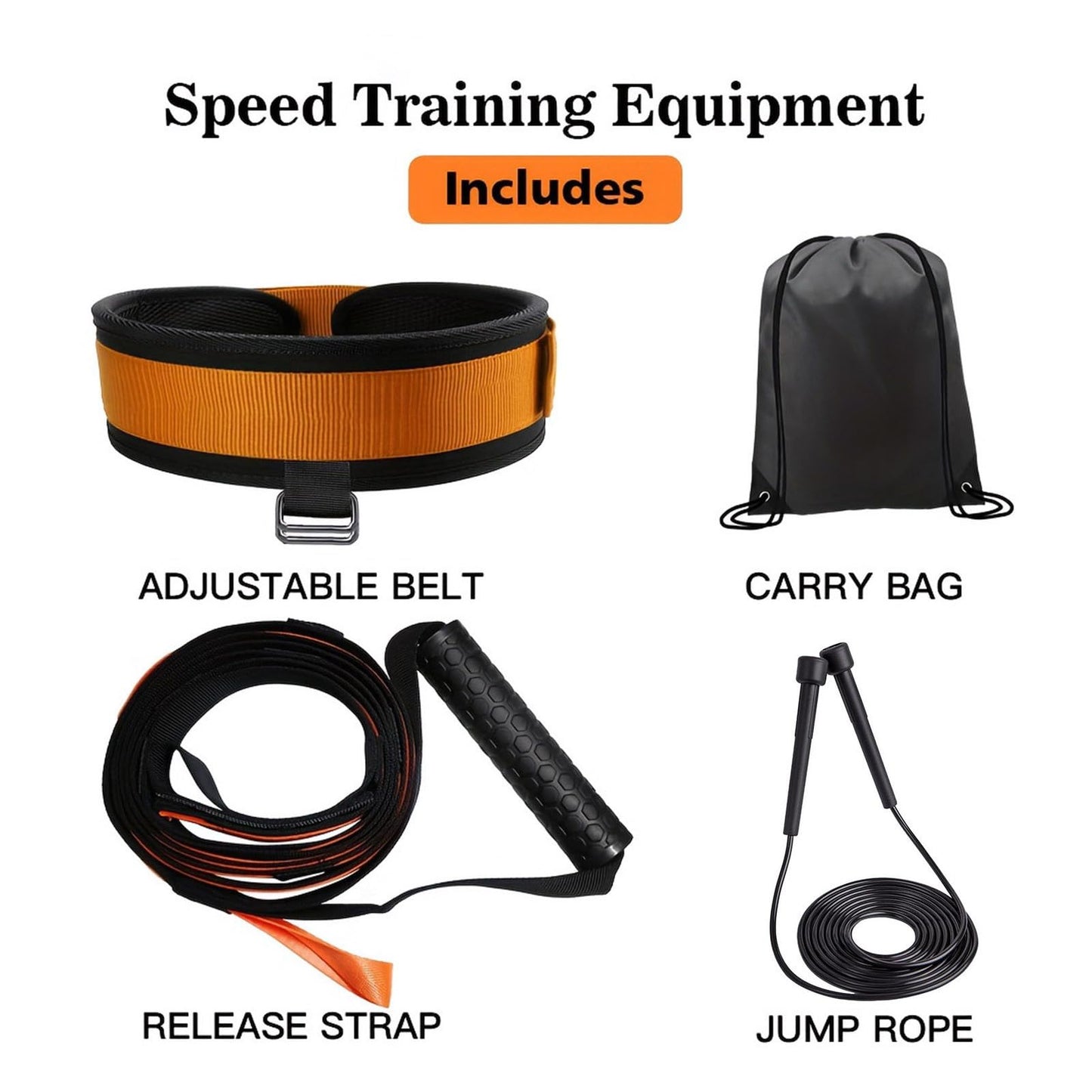 VEAREAR Speed Training Kit, Overload Running Resistance Harness & Resistance Band, Agility Training Equipment for Football, Strength Training Band for Youth, Adult, Athletes