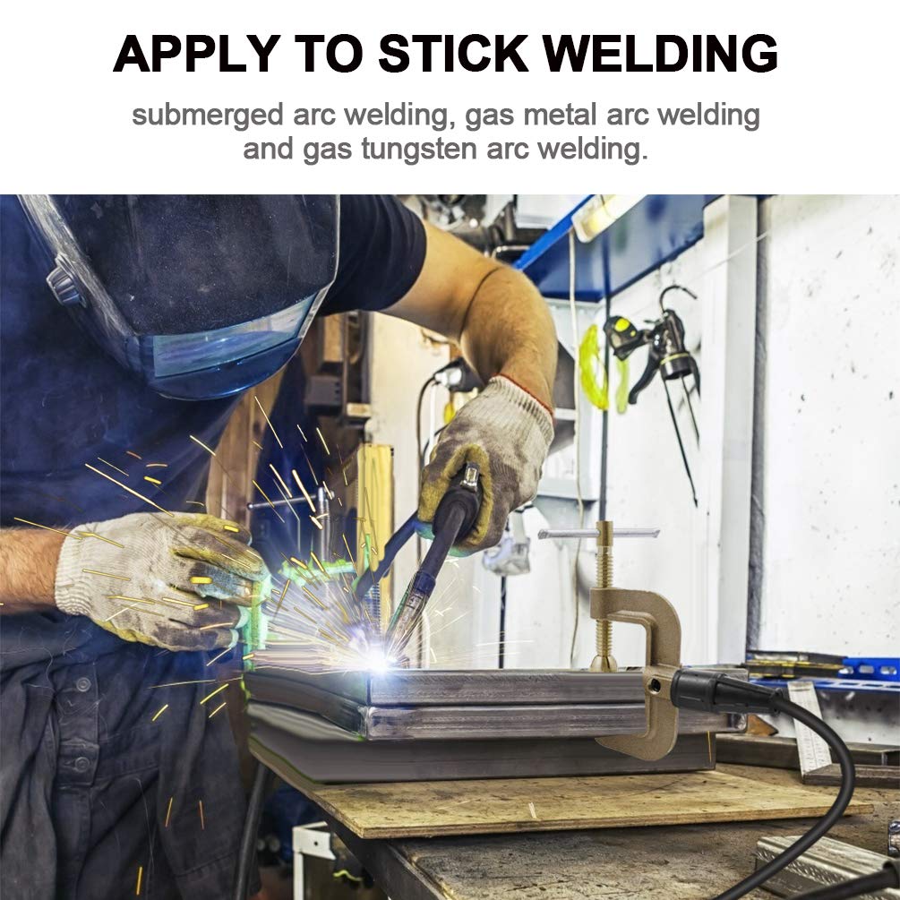 H HZXVOGEN Plasma Cutter with 400A G Style Earth Clamp, 50A Portable Plasma Cutter with Post Flow, 110/220V Dual Voltage Digital Display DC IGBT Inverter HF Air Plasma Cutting Machine