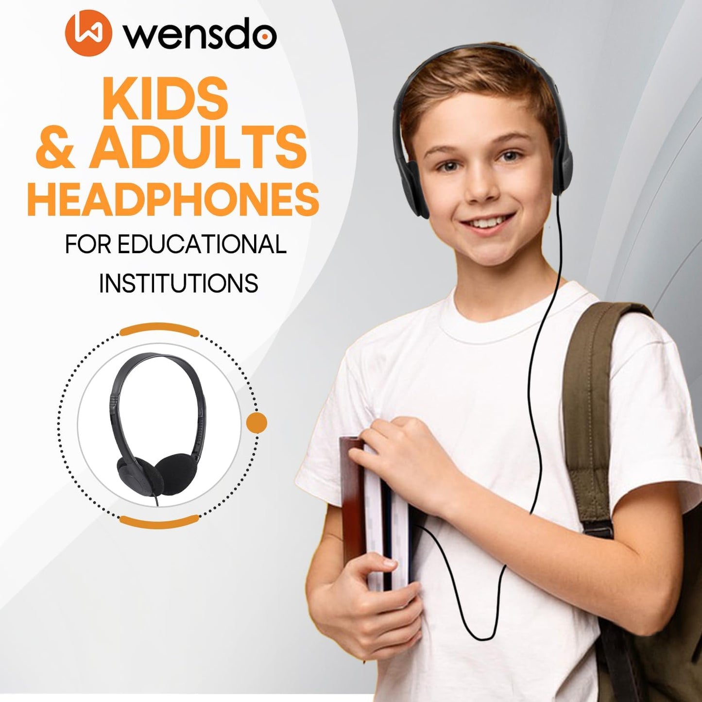 12 Pack Set (HY857,12 Kids Headphones Bulk for Classroom School Students, Durable Wholesale Class Headphones for Kids