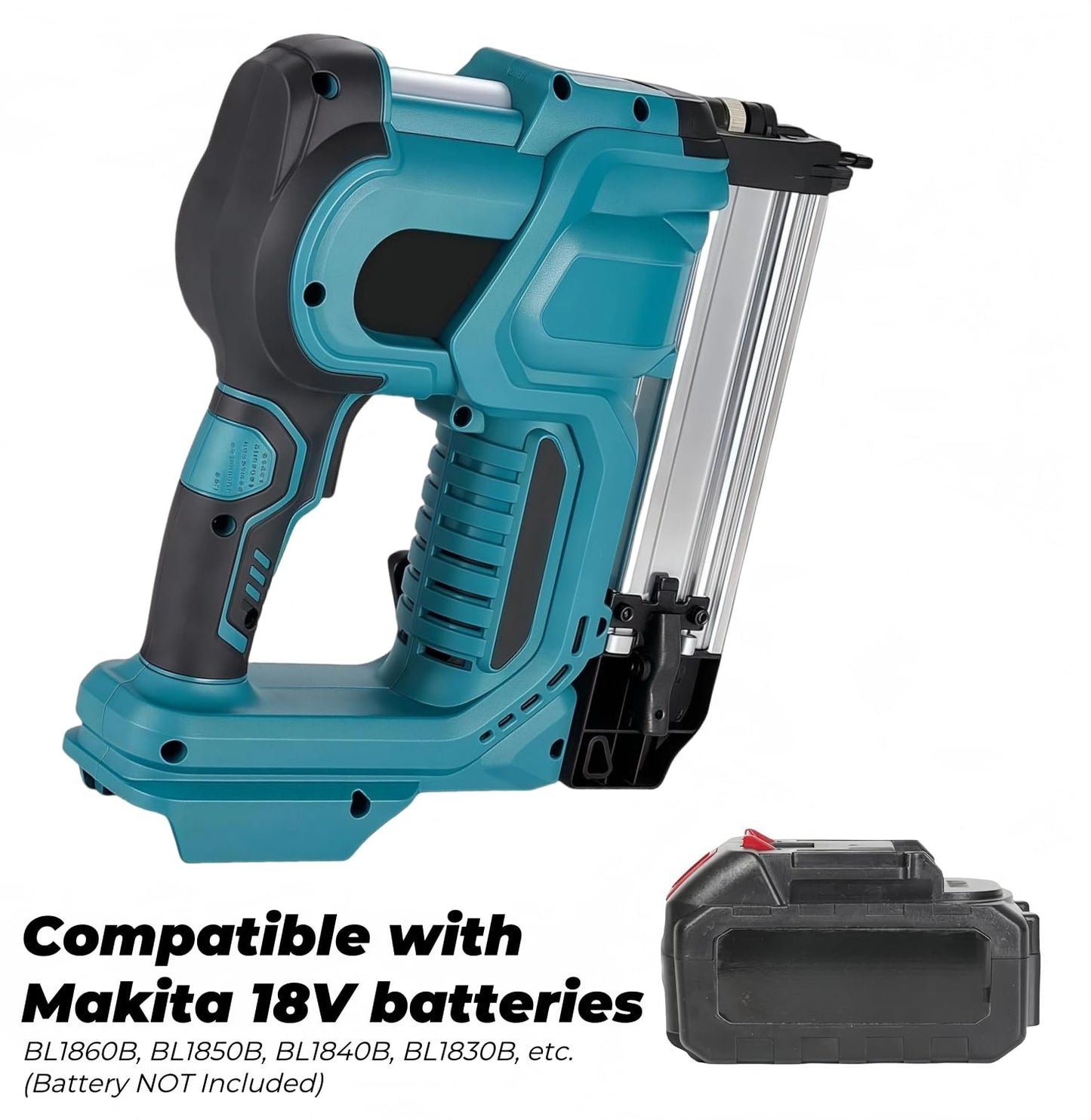 Cordless Brad Nailer, Compatible with M-a-k-i-t-a 18V Battery, 2 Inch 18GA Nail Gun Battery Powered, 2-in-1 Staple Gun with 1000PCS Nails & Built-in LED Working Light, for Woodworking Upholstery