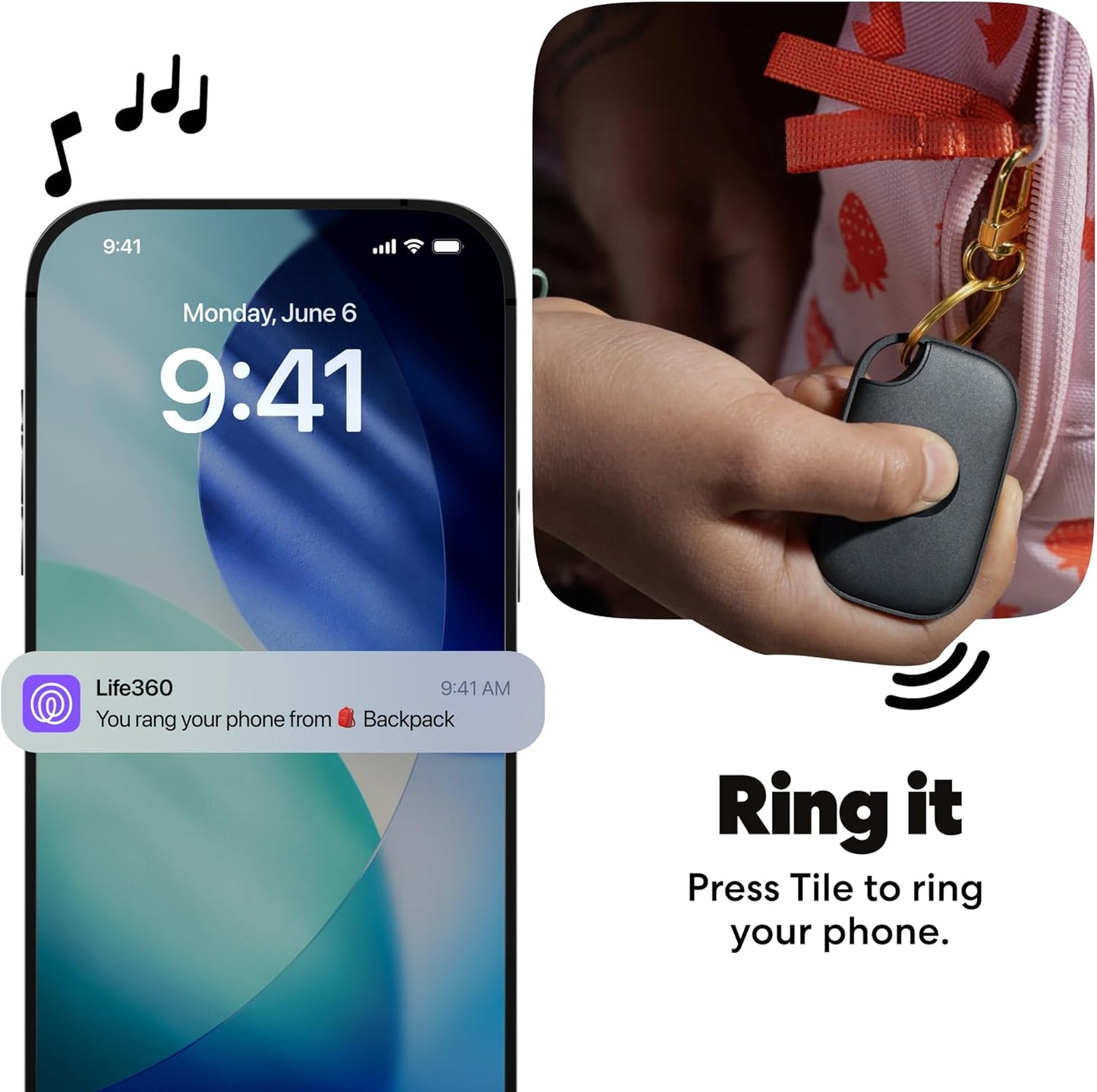 Life360 1-Pack Tile Pro - Powerful Bluetooth Tracker, Key Finder and Item Locator for Keys, Bags and More. Both iOS