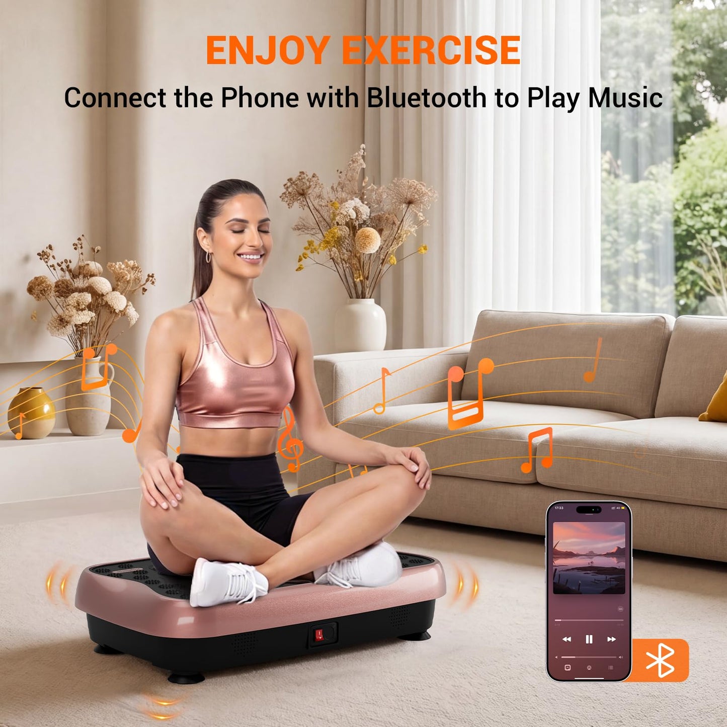 Vibration Plate Exercise Machine（Rose Gold）