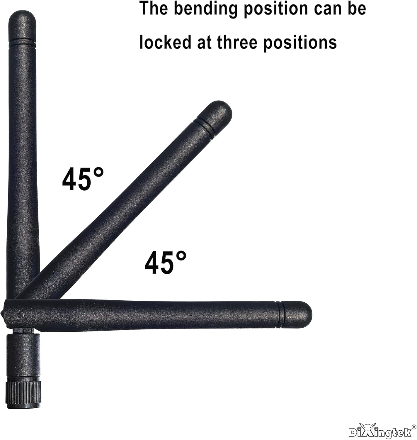 Dixingtek 6E 2.4GHz 5GHz 6GHz 2-Pack WiFi Tri-Band Bluetooth RP SMA Male Antenna, Compatible with WiFi Router Camera