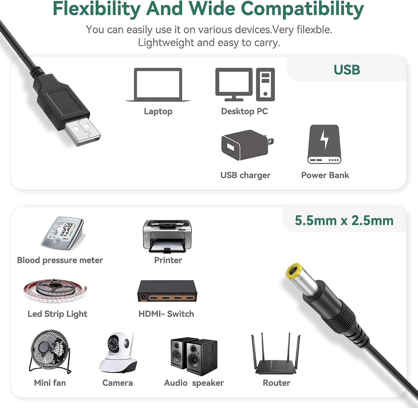 CRP123X CRP129X CRP123E CRP129E FITE ON USB Charging Cable Cord Replacement for Launch Diagnostic Scanner Tool