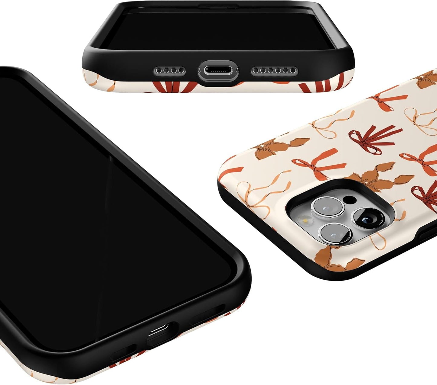Casely 12 iPhone Pro Max Case | Fall Girlie | Pumpkin Spice Bows | Bold Protective Design | MagSafe Compatible Design