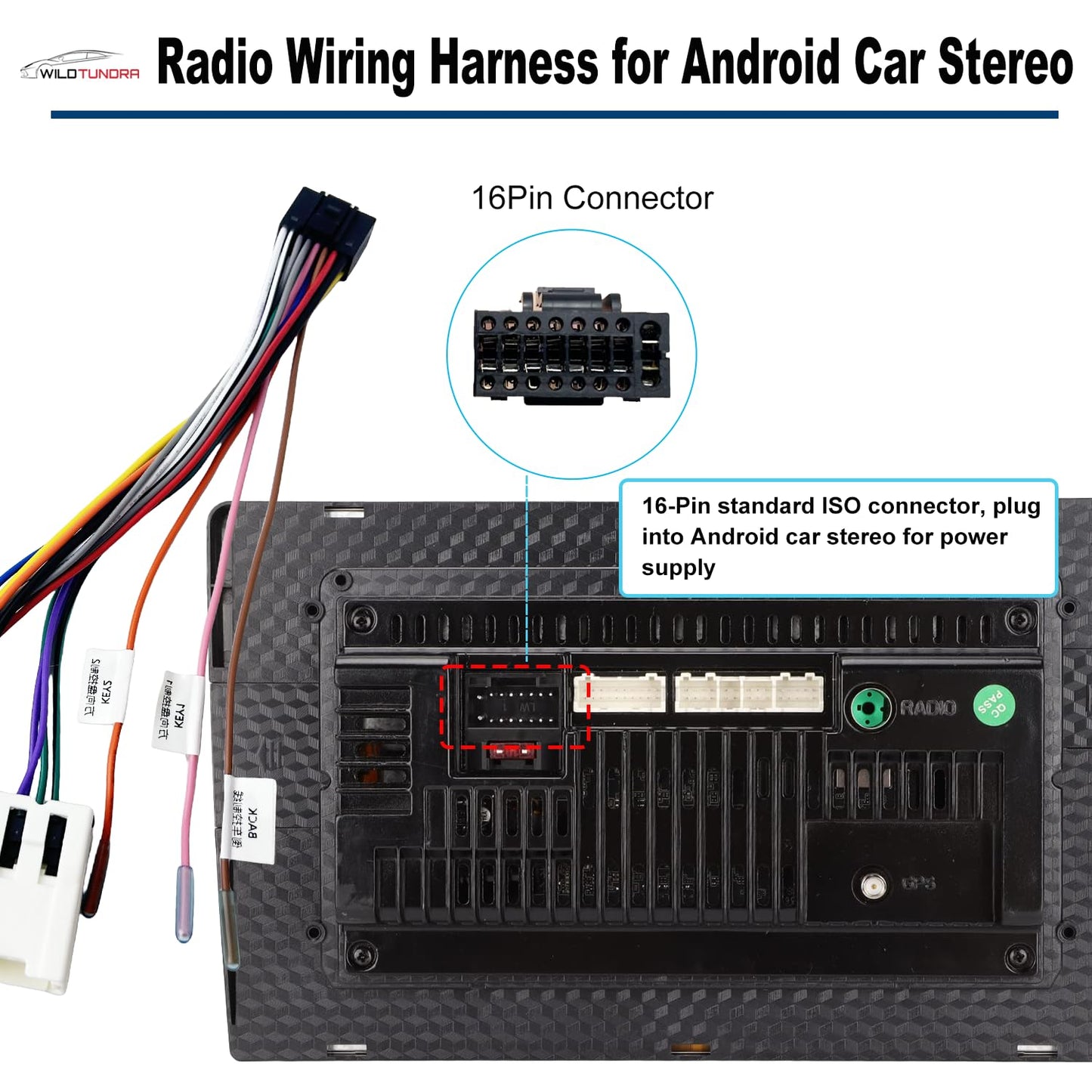 16Pin 1995-2013 1997-2012, 16Pin ISO Aftermarket Radio Harness Adapter for Nissan Infiniti Android Car Stereo Wiring