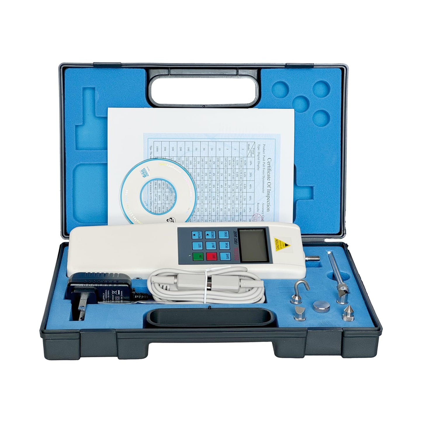 HF-200 Digital Force Gauge Push Pull Gauge Meter 200N with RS232 Cable HF-200N