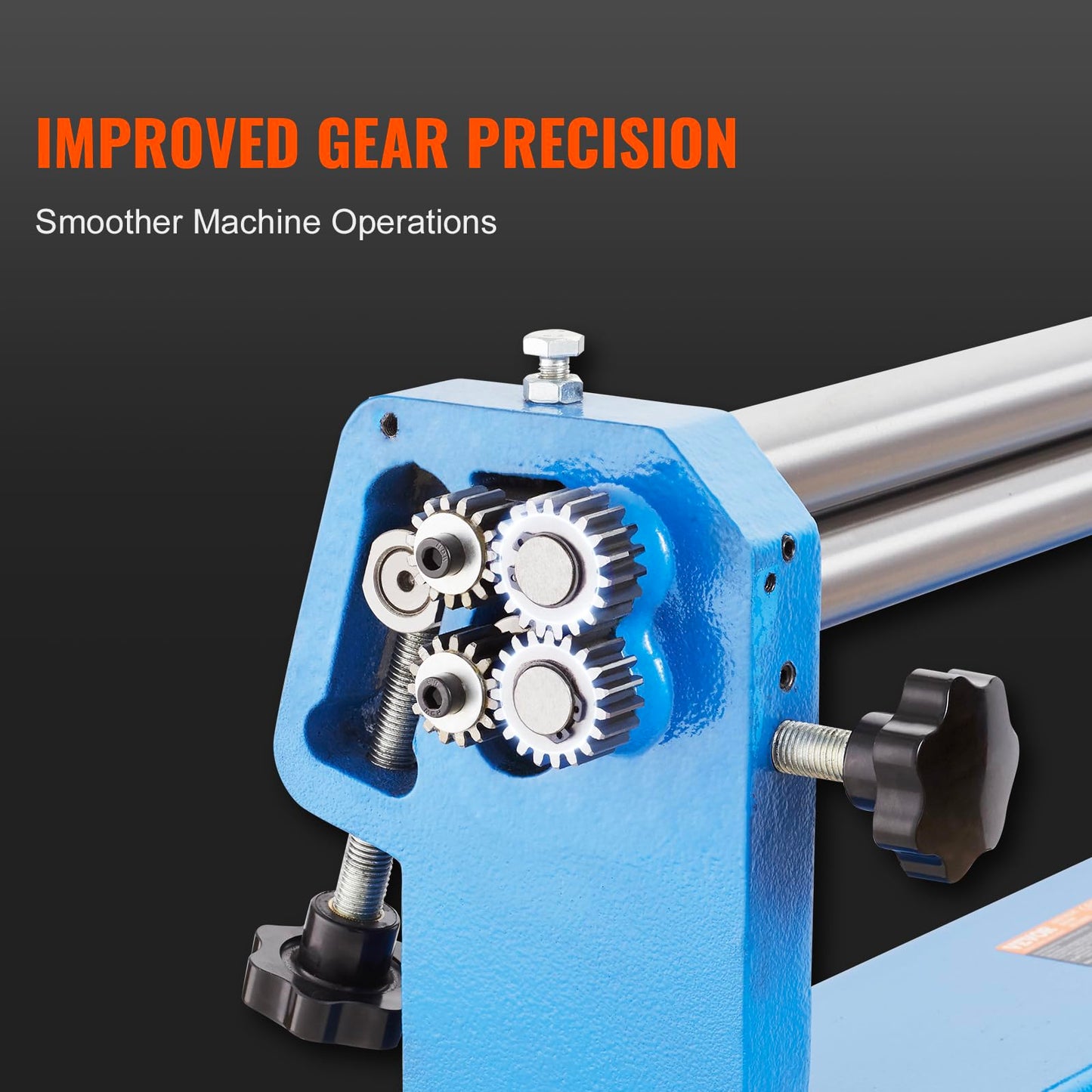 VEVOR Slip Roll Machine, 24-Inch Forming Width, 16 Gauge Capacity, Sheet Metal Slip Roller with 2 Detachable Rollers, Bending Round Machine, for Aluminum Alloy Sheet Low Carbon Steel Copper Sheet