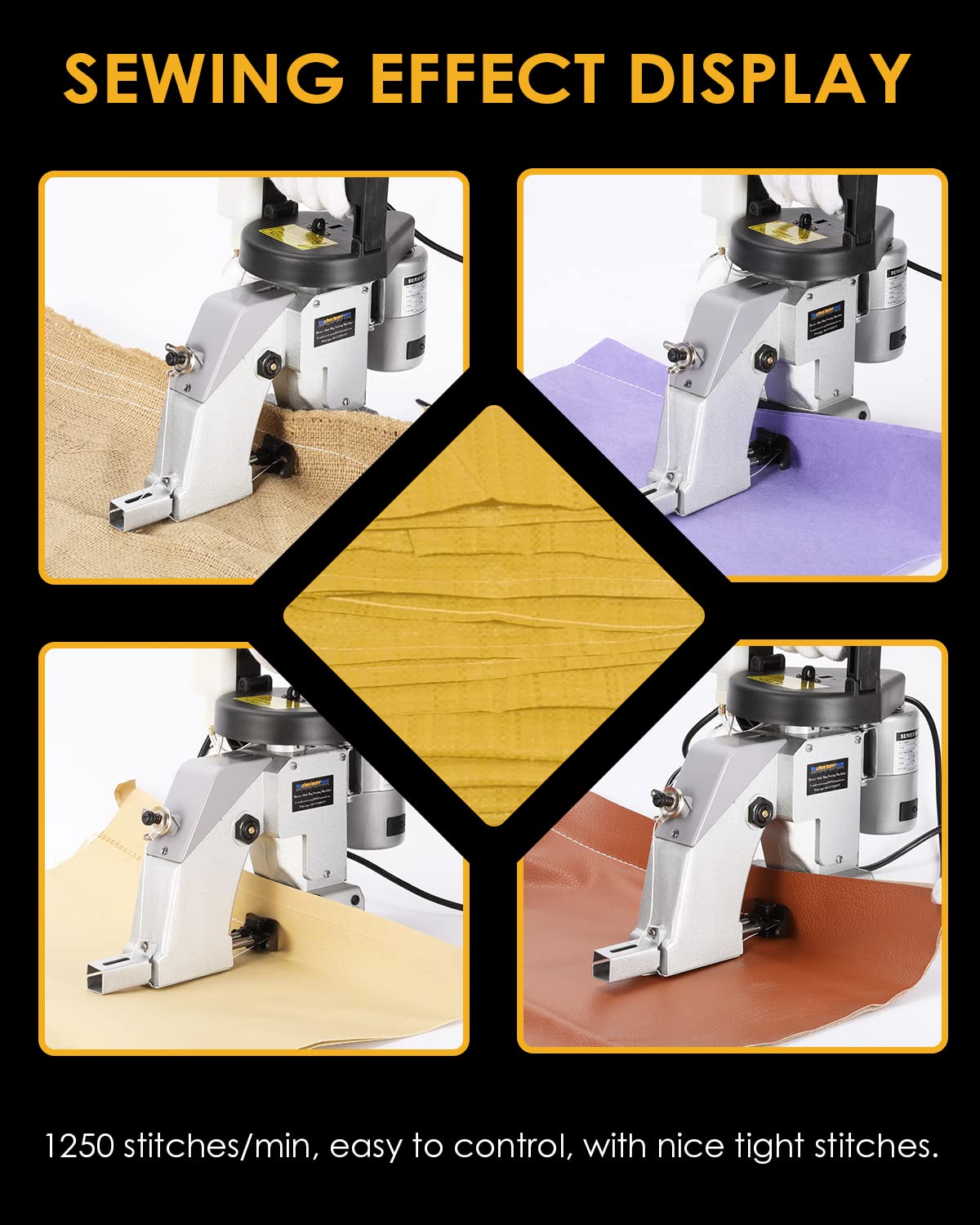 Heavy Duty Bag Sewing Machine – Industrial Bag Sealer for Woven Polypropylene, Jute, Burlap, Paper, and Plastic Bags – Bag Closer for Agriculture, Feed, Grain, Flour, Cement, Sand, Fertilizer