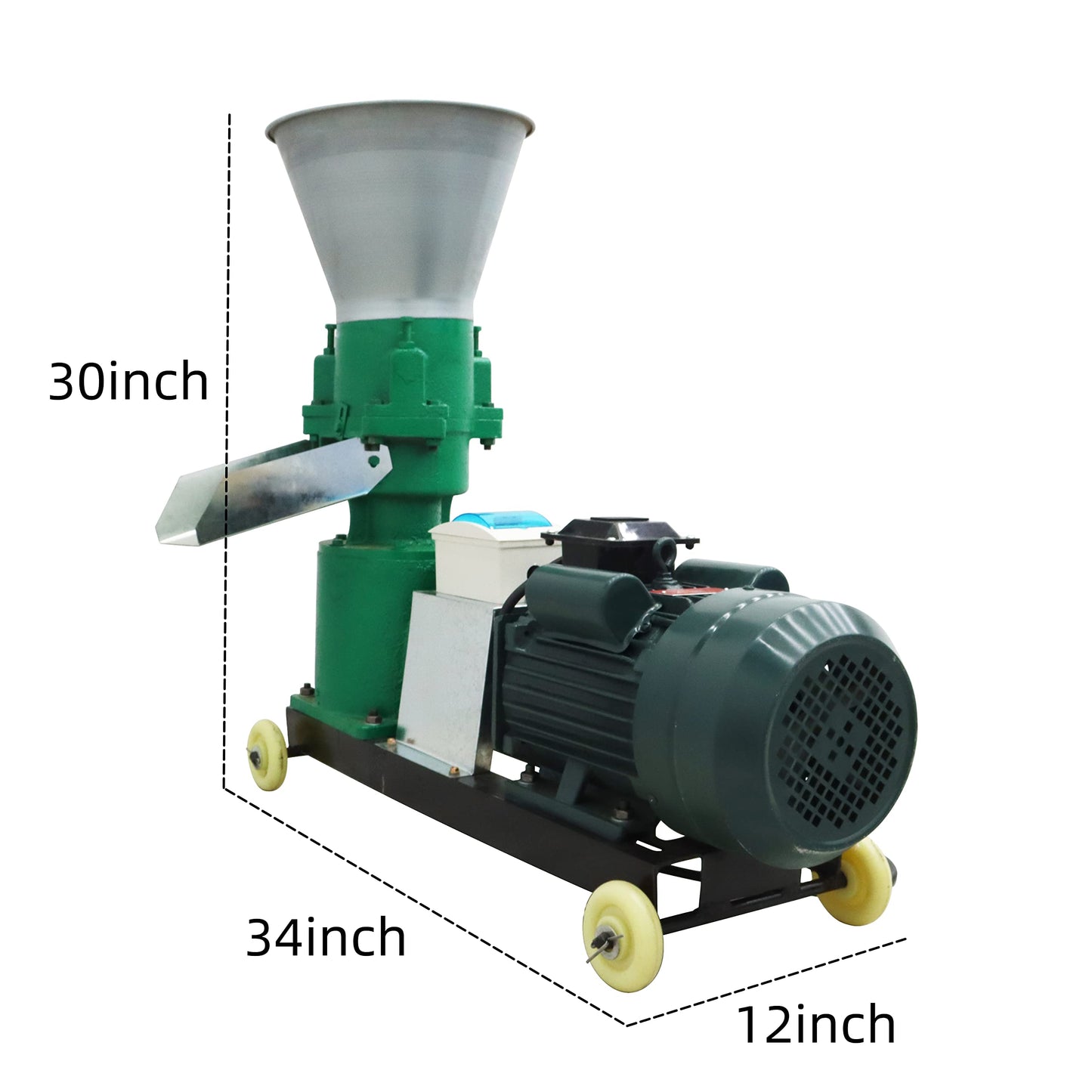 HayWHNKN 5mm Feed Pellet Mill Machine Animal Feed Pellet Maker Pelletizer Machine Animal Feed with 2 Rollers 220V 3KW 150kg/h