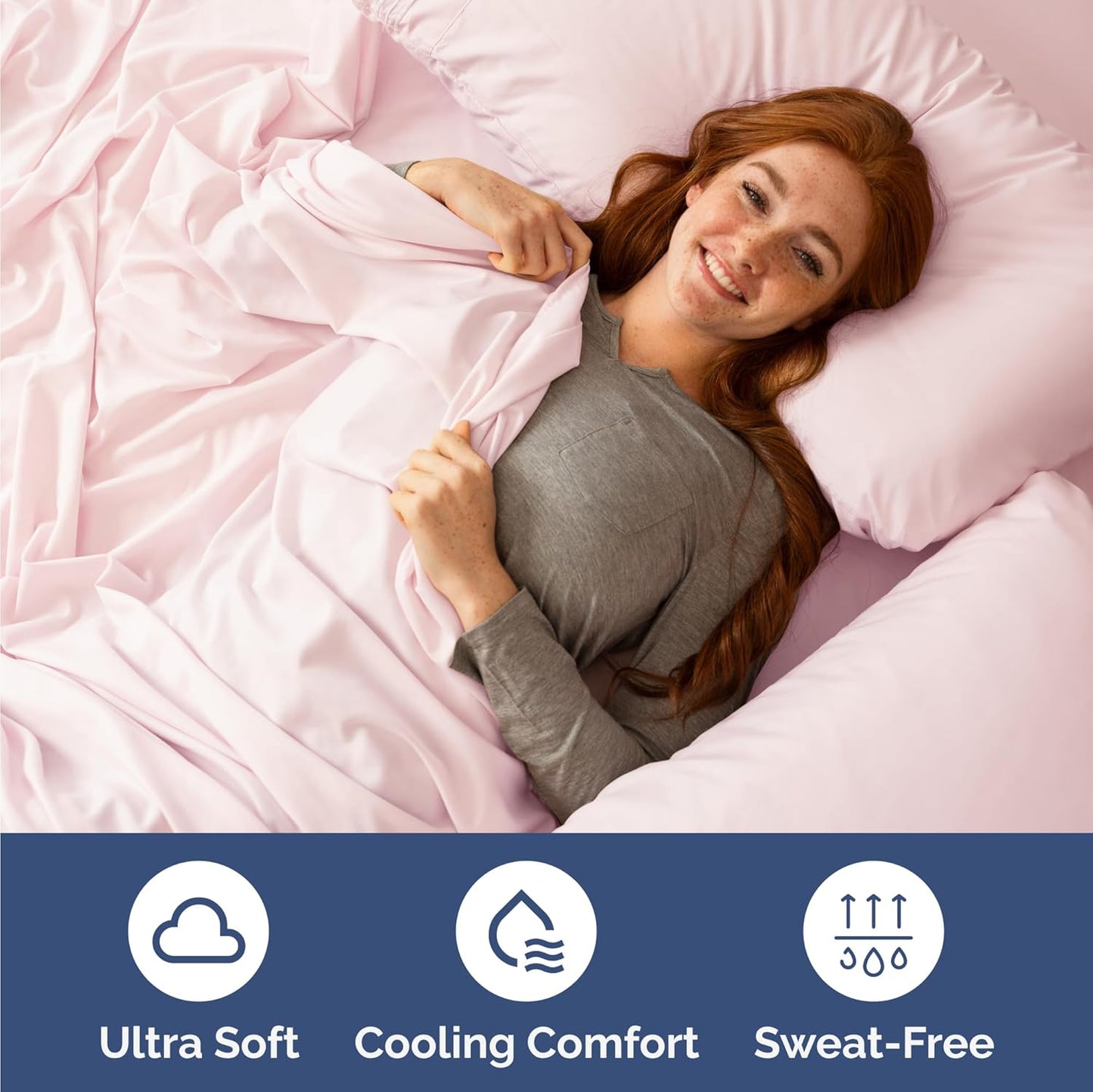 Skiennix Twin Size 3-Piece Sheet Set | Comfy, Breathable & Cooling Luxury Bedding - Deep Pockets, Soft, Wrinkle-Free - Lavender Pink