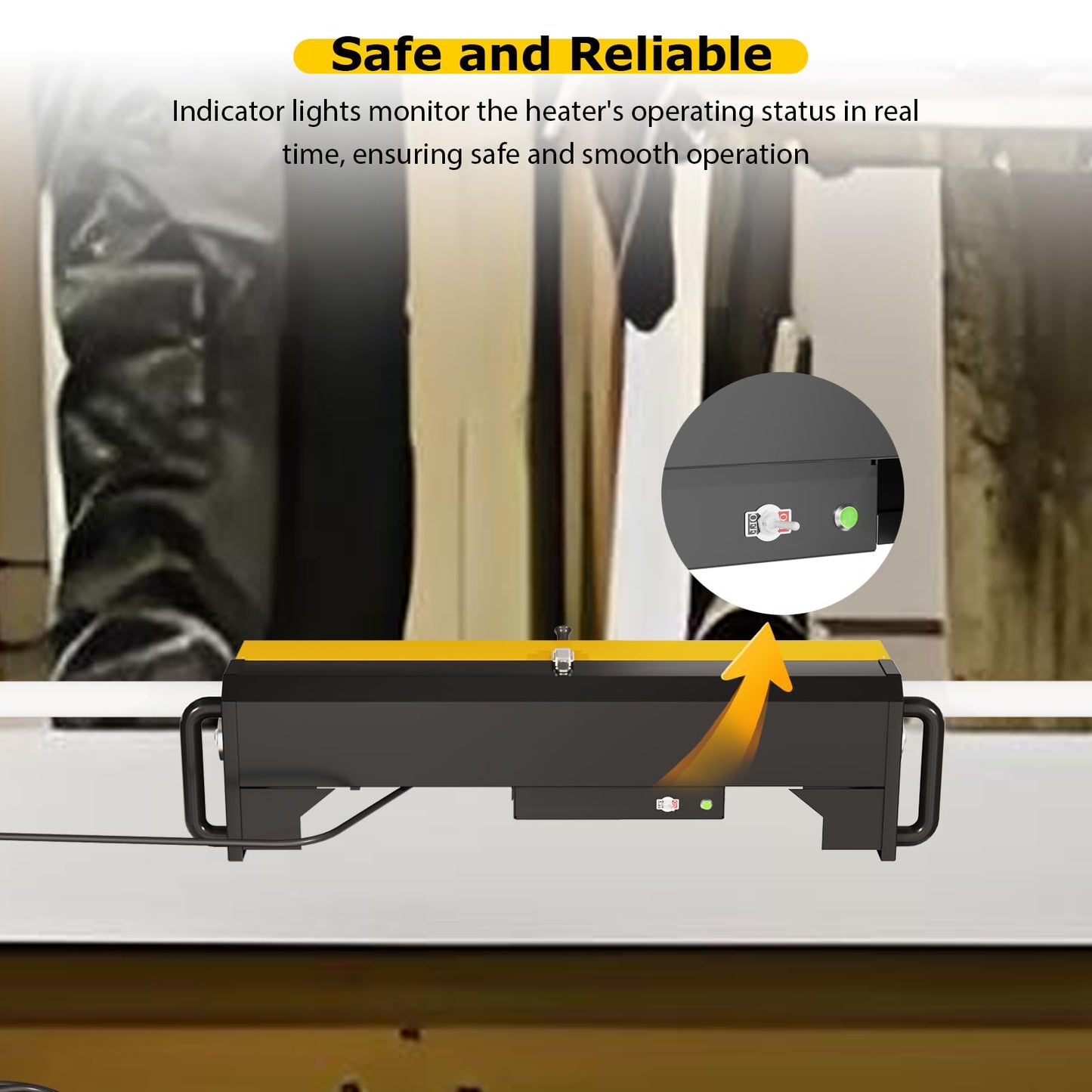 Upgrade 1/2" to 4" PVC Pipe Heater, with Power Cord, Temperature Control & Safety Shutoff, 2300W PVC Conduit Heater with Reflective Interior & Handle, for 52" Sections of PVC Pipe
