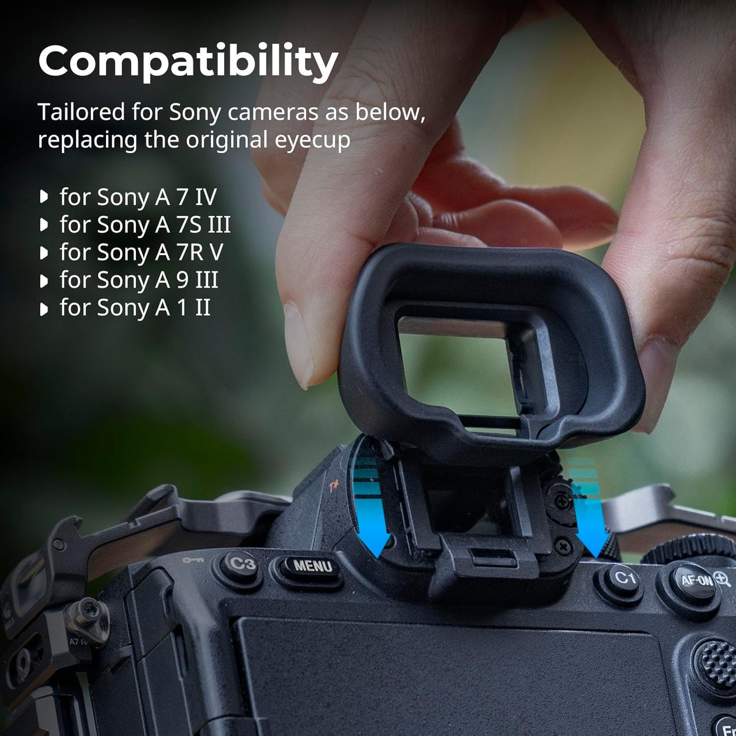 SMALLRIG 7 7 7S 7R 9 1, 1 Camera Viewfinder Eyecup for Sony Alpha V, Alpha IV, Alpha III, Alpha V, Alpha III, Alpha