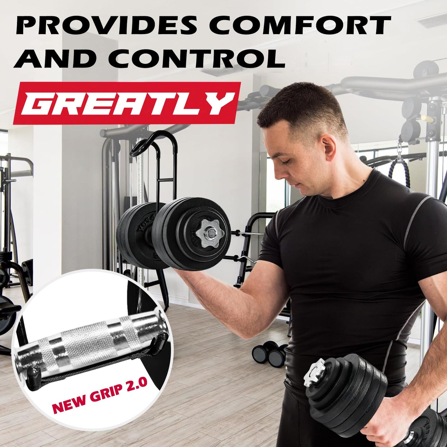 Upgraded 2-Pack Dumbbell Spotter Hooks, 250 lbs Load Capacity Heavy Duty Dumbbell Hooks for Bench Press, Chest & Shoulder Workouts with Wrist Straps