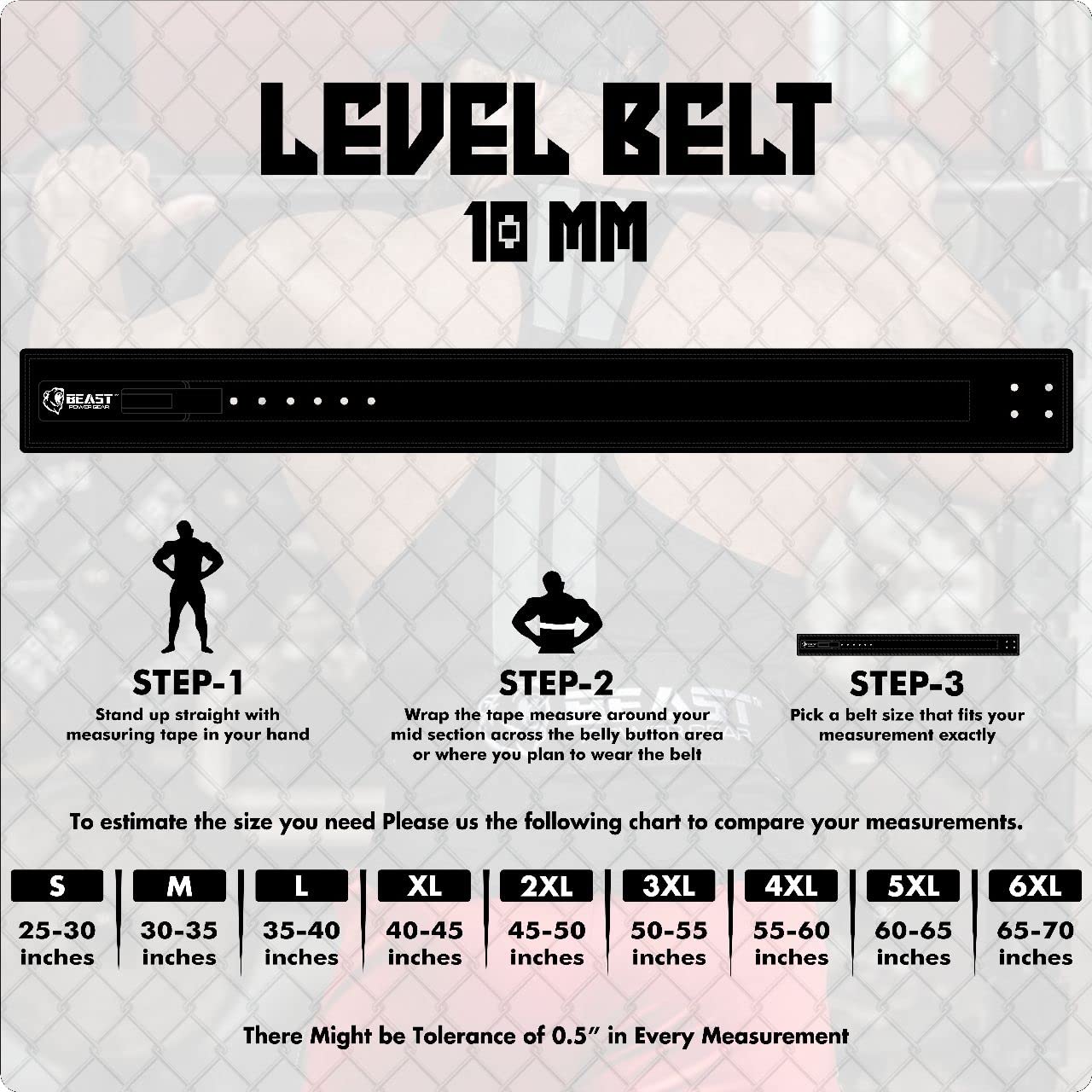 Beast Power Gear Lever belt Weight Lifting 10MM 13MM Leather Lever Belt Powerlifting- Free Strap Lower Back Support for Weightlifting, Deadlifts, Squats, Power Belt- Men & Women (Black/Black, Medium)