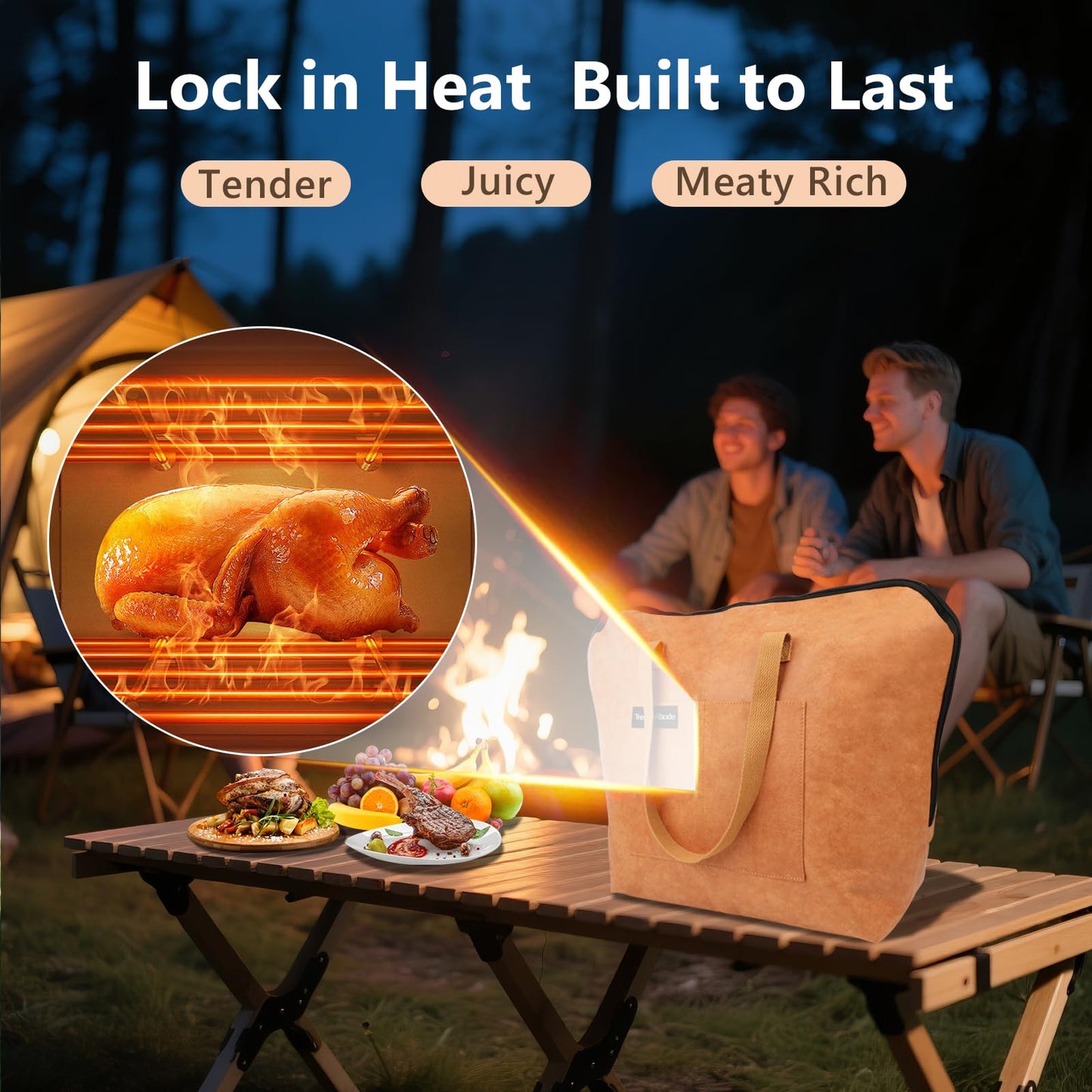 TrendyAbode BBQ Blanket for Resting Meat Leakproof 21in, Meat Blanket Durable&Easy to Clean with 25PCS Food-Grade Butcher Paper Resting Bag 230° Wide Mouth Design for Turkey Briskets Pork Shoulders
