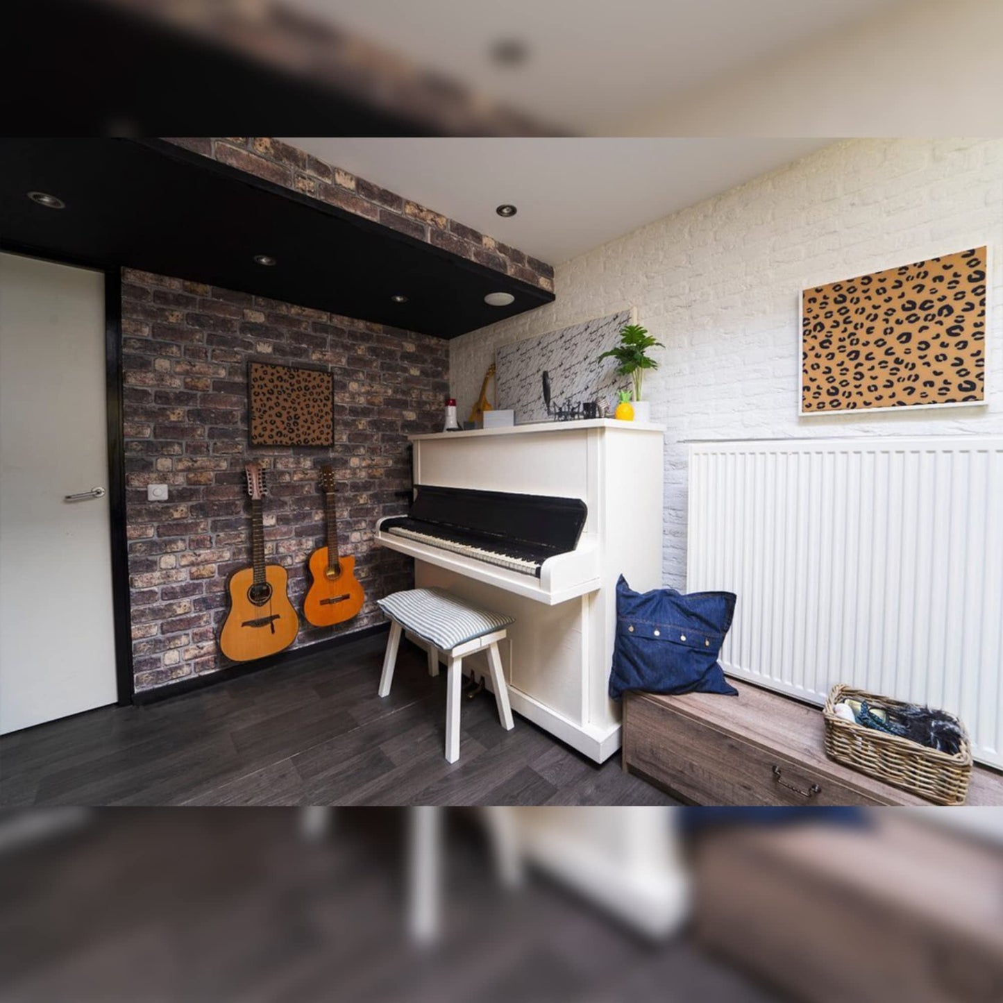 Dundee Deco 3D Wall Panels Faux Brick - Cladding, Grey Brown Stone Look Wall Paneling, Styrofoam Facing for Living Room, Kitchen, Bathroom, Balcony, Bedroom, Set of 10, Covers 53 sq ft