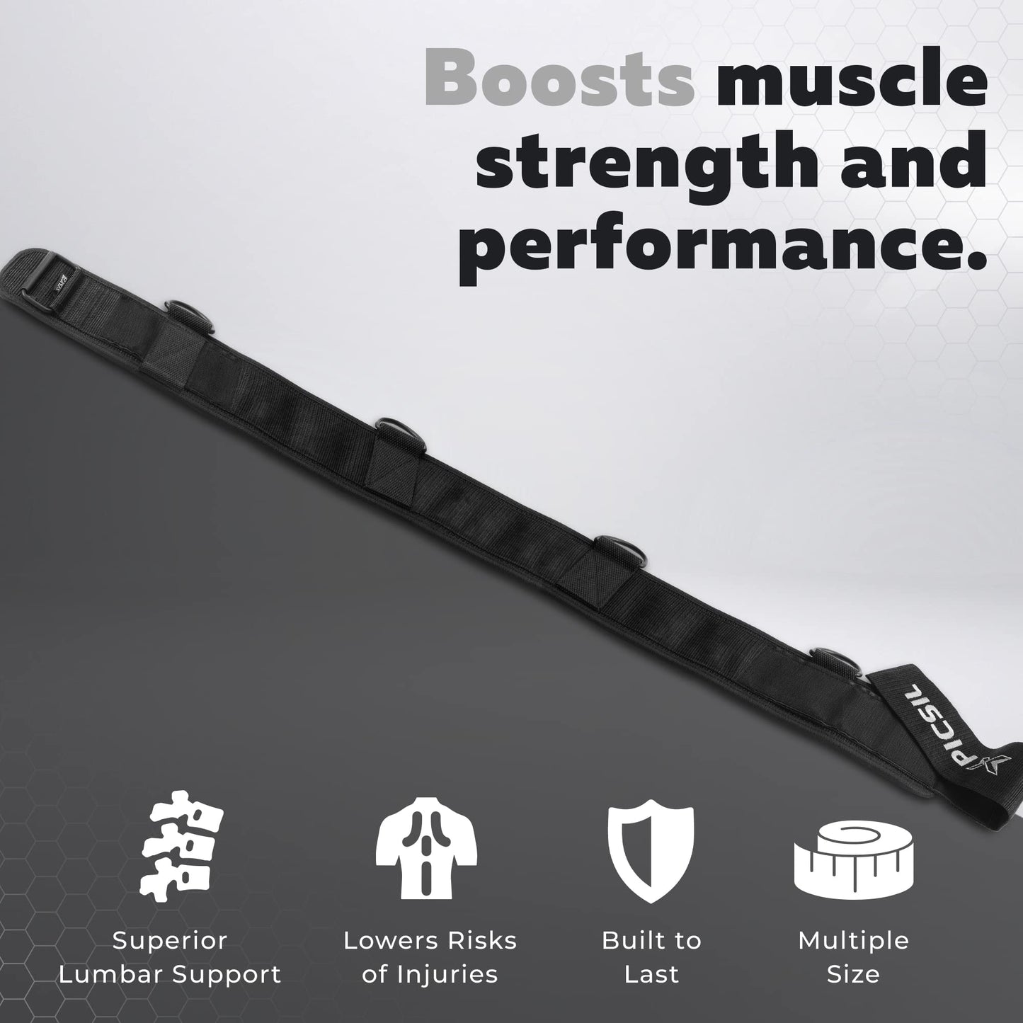 PICSIL Dip Belt, Weighted Belt, Weightlifting Belt for Training, Fitness, Gym (Large)