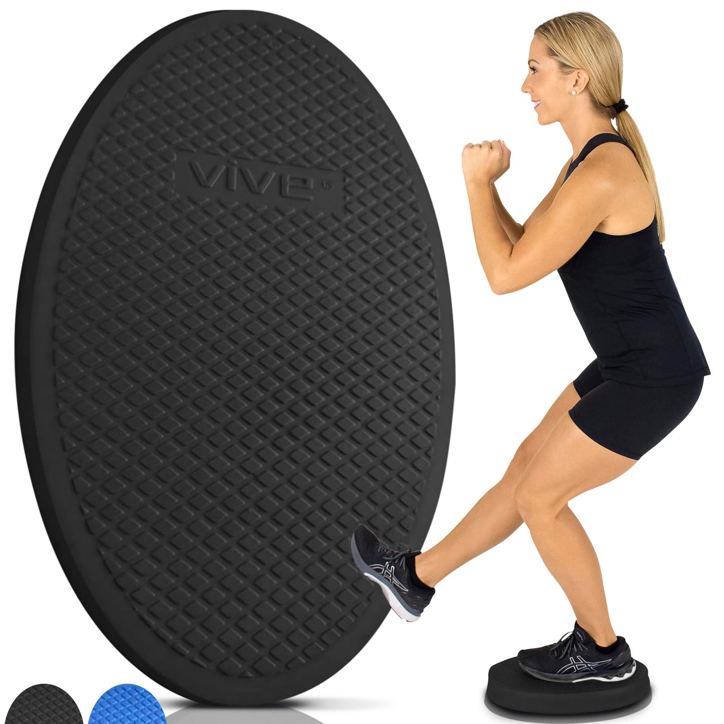 Vive Balance Pad - Physical Therapy Foam Stability Trainer - Non-Slip Wobble Cushion for Exercise, Rehabilitation, Workouts, Yoga, Core Strength, Pilates - Device for Women, Men & Kids