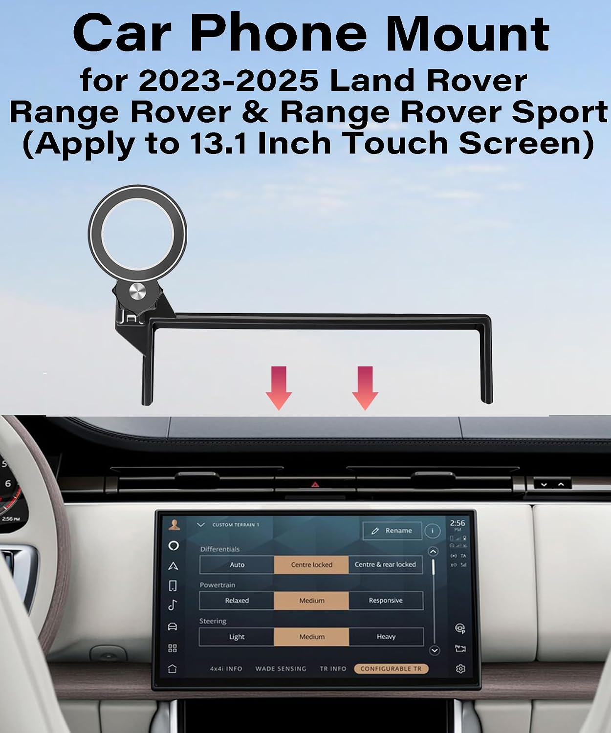 AbeeyGeomarn 2023 2024 2025 13.1 Inch 360 Car Phone Holder for Land Rover Range Rover/Range Rover Sport Accessories