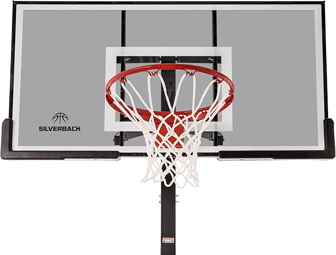 Silverback In-Ground Basketball Hoops, Adjustable Height Tempered Glass Backboard and Pro-Style Flex Rim. - Multiple Styles Available