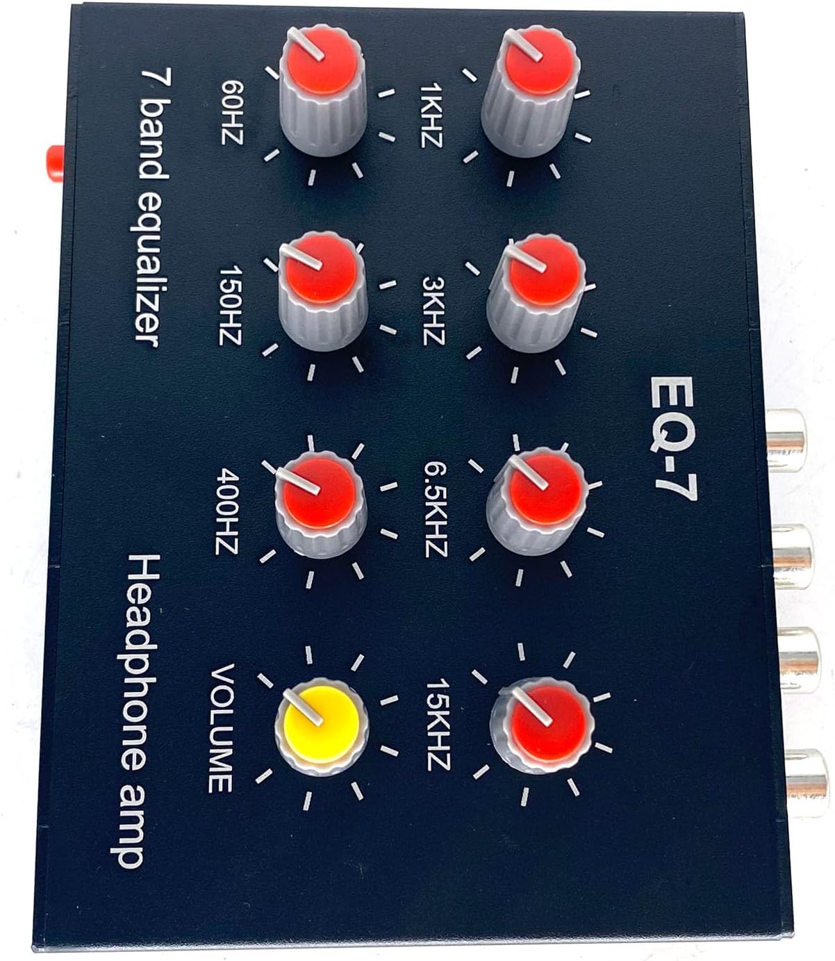 Cywhrvzsf EQ-7 Headset 7-Band 2 +12V Audio Signal Amplifier EQ Equalizer Channel Digital Sound Equalizer Power Adapter