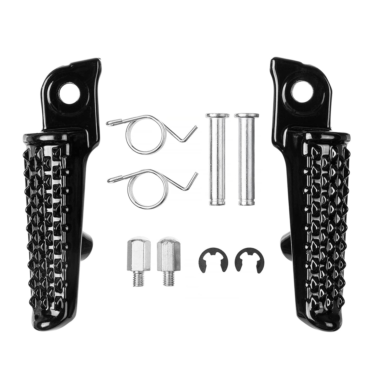 VPZMT Motorcycle Front Foot Pegs Footrests Pedal for Honda 2003-2023 CBR 600RR, 2004-2023 CBR 1000RR, 2008-2023 CB1000R Models (Front-Black)