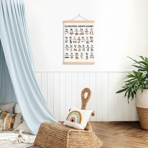 DNEULYR Occupational Therapy ABC Wall Art - Educational Poster for Kids & Therapy Offices | 12x16 Inches