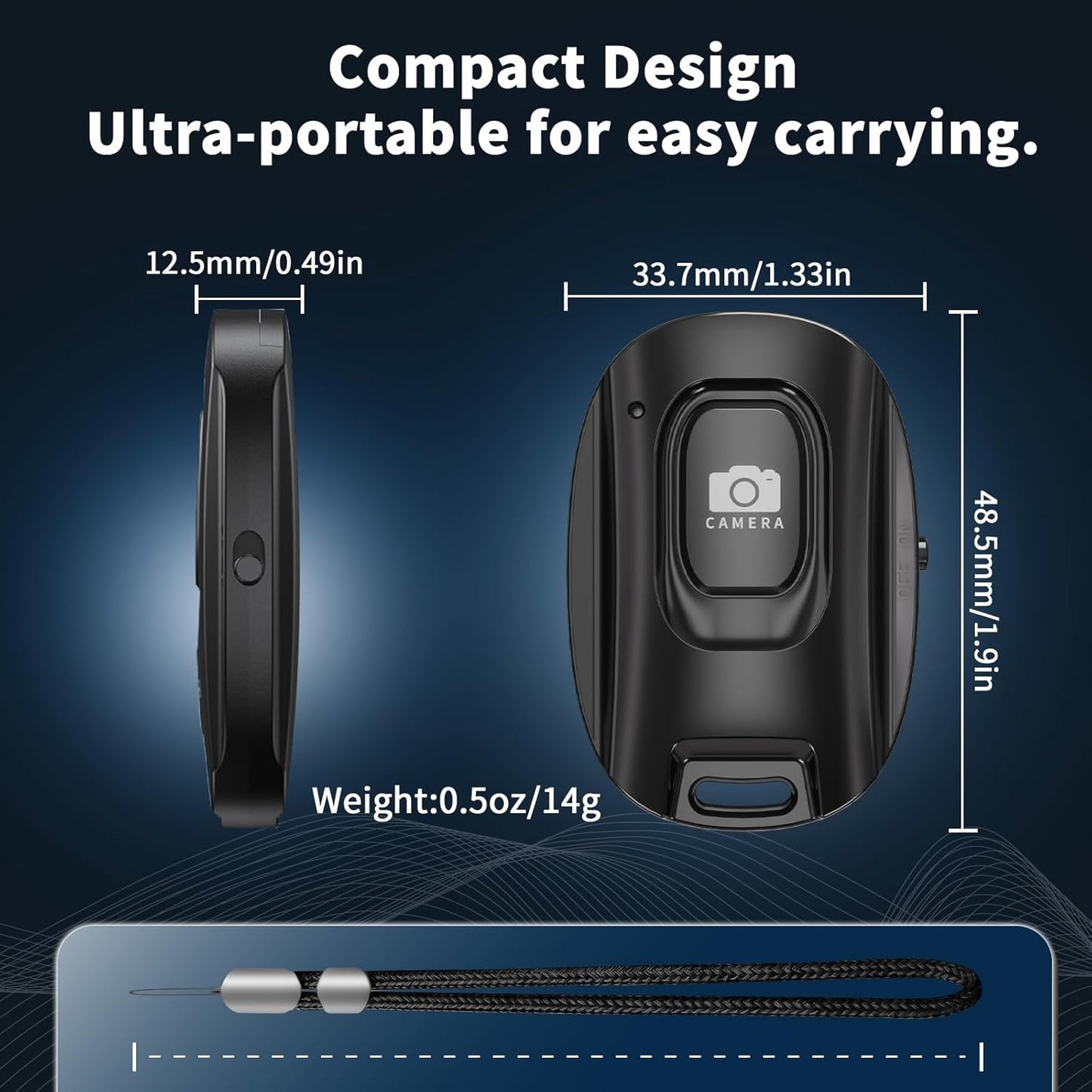 MAIRAN 2 Pack Rechargeable Wireless Camera Remote Shutter for iPhone and Android Smartphones, Bluetooth Phone Remote