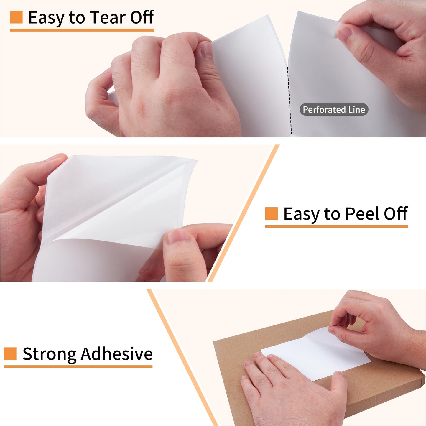 L LIKED 8000 Thermal Shipping Labels 4”x 6”in Fanfold, Permanent Adhesive, Perforated Line Labels Compatible with Direct Thermal Printings (2 Stacks, 4000 Labels/Stack)