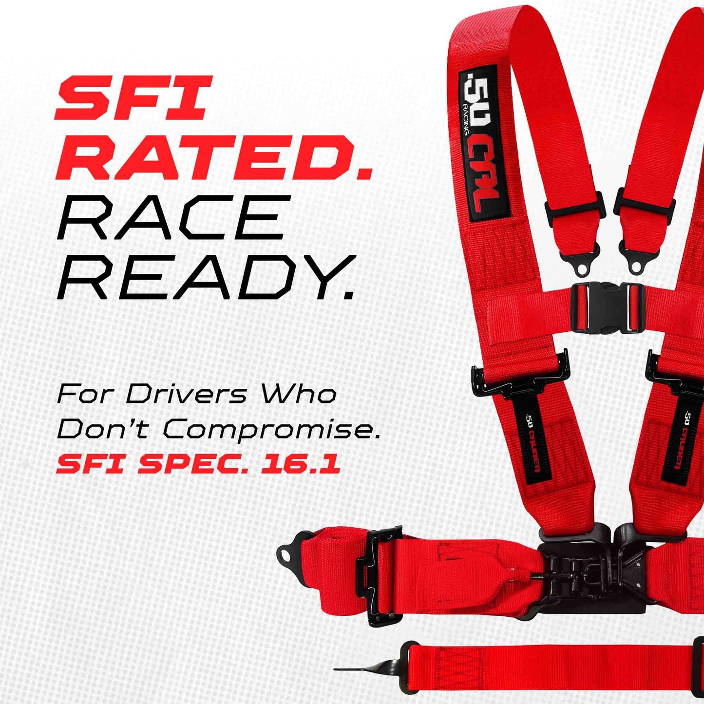 1pc Red 3" 5 Point Harness SFI certified for Bucket Seat, Quick Release Race Latch, Racing Harness 5 point, Race Car, Off Road, UTV, RZR 5pt [6092]