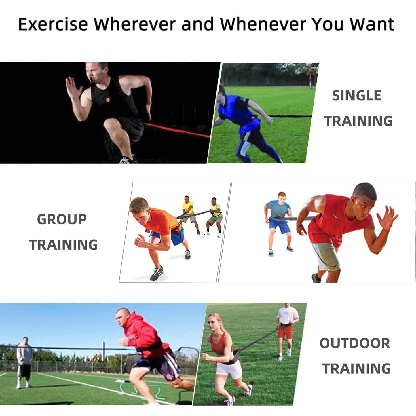 OYINDIZ Resistance Speed Training Set, 8pcs Exercise Explosive Force Bounce Physical Equipment Double Rope Improve Agility Power Strength for Jumping Basketball Tennis Football Volleyball