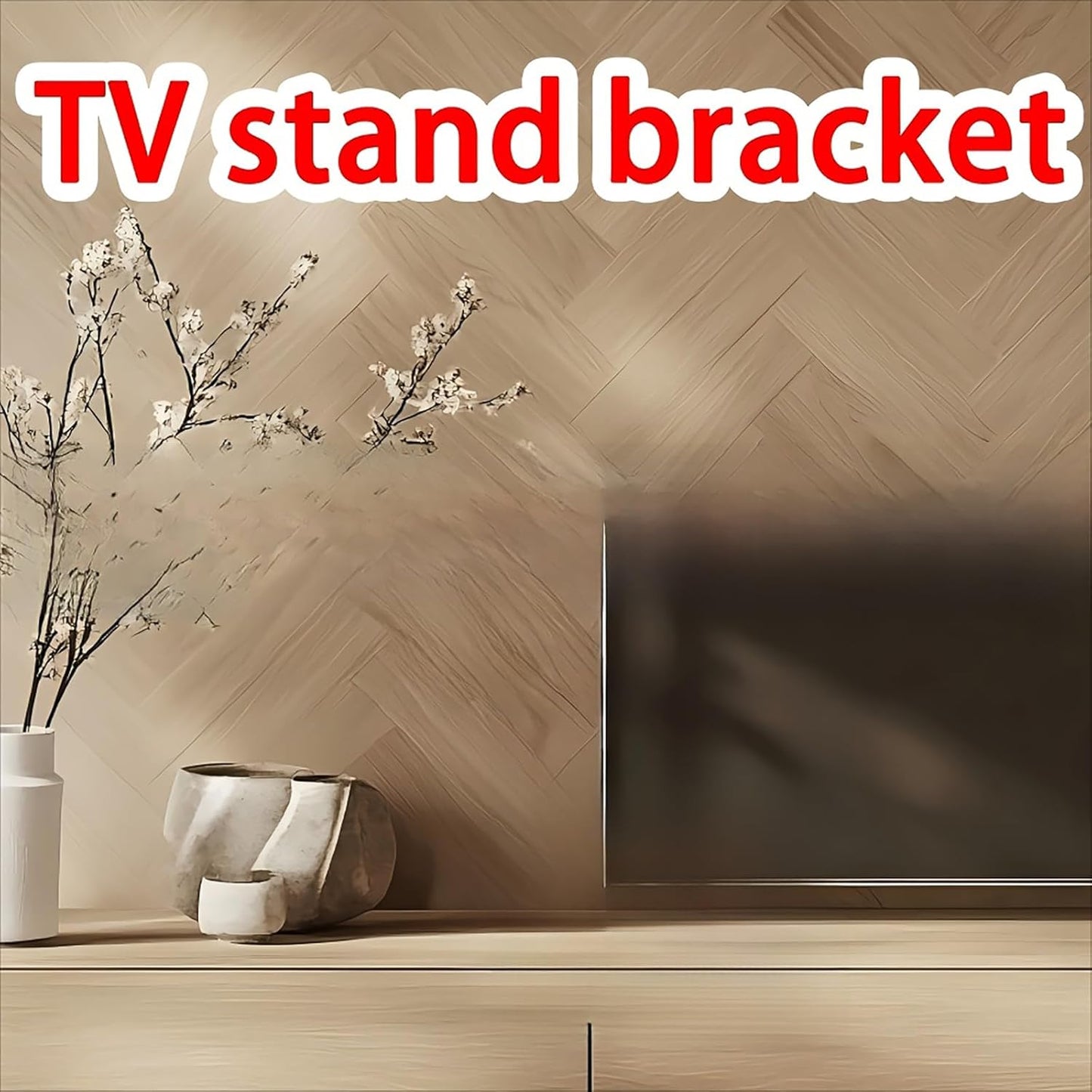 Dranvosk Set 52.49 72.18 Inch Inch Universal TV Stand Legs Replacement Feet and Mount Base with Screw for to Smart TVs