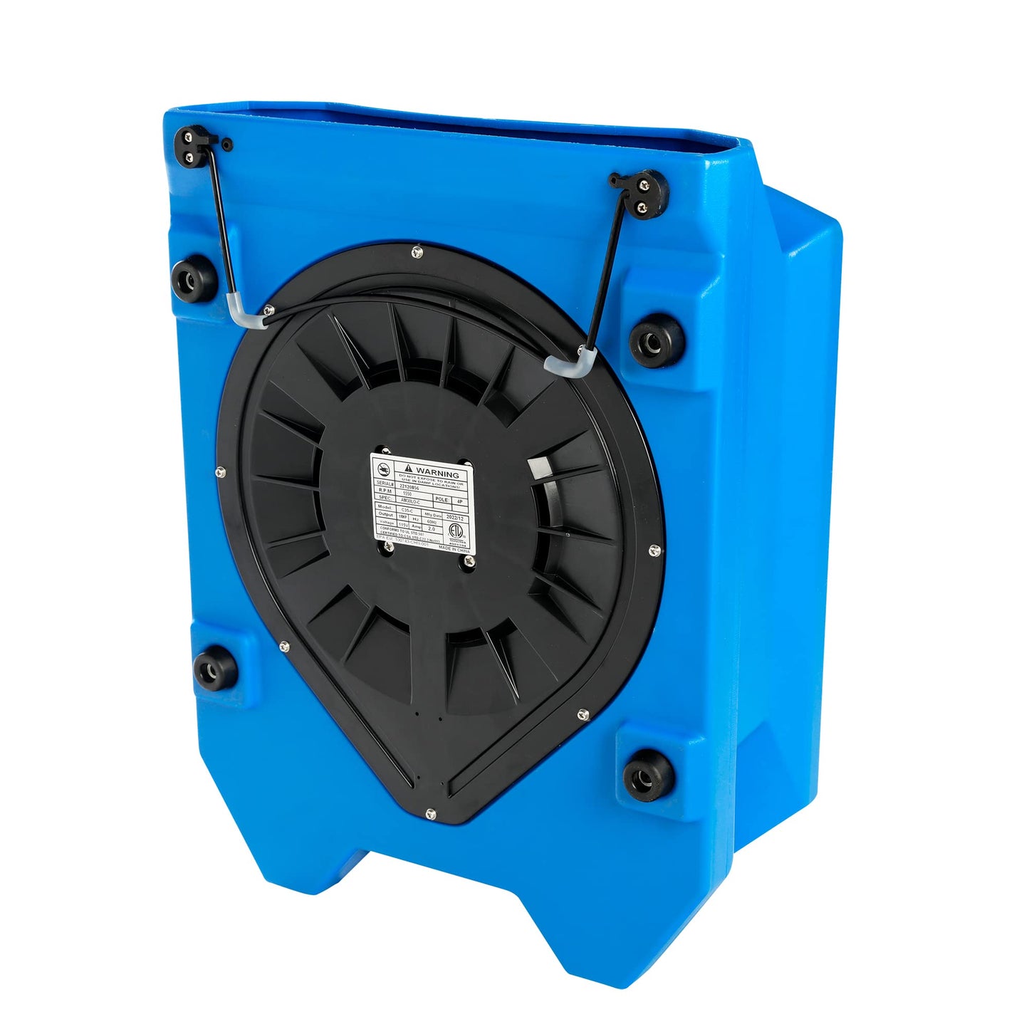 MOUNTO 1/4 HP 1200 CFM Low Profile Air Mover, 2-Speed Carpet Dryer Floor Fan with Dual GFCI Outlets, Stackable Lightweight Blower for Water Damage Restoration (Blue)