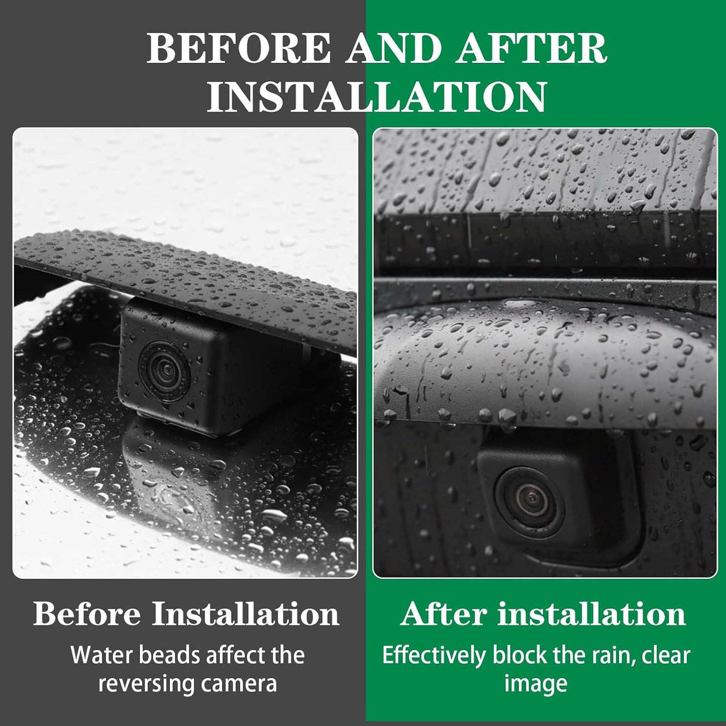 Molain 2 Pcs Car Rear View Camera Anti-Rain Cover, Universal Silicone Protection Cover for Reversing Cameras