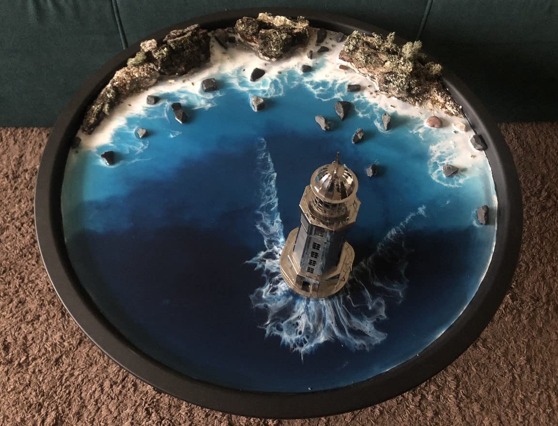 METAL-TIME 3D Architecture Metal Model Electrical Lighthouse DIY Construction Kit | Lighted Kit Assembly & Disassembly | Stainless Steel Improve Thinking 3D Puzzles Sailors Companion