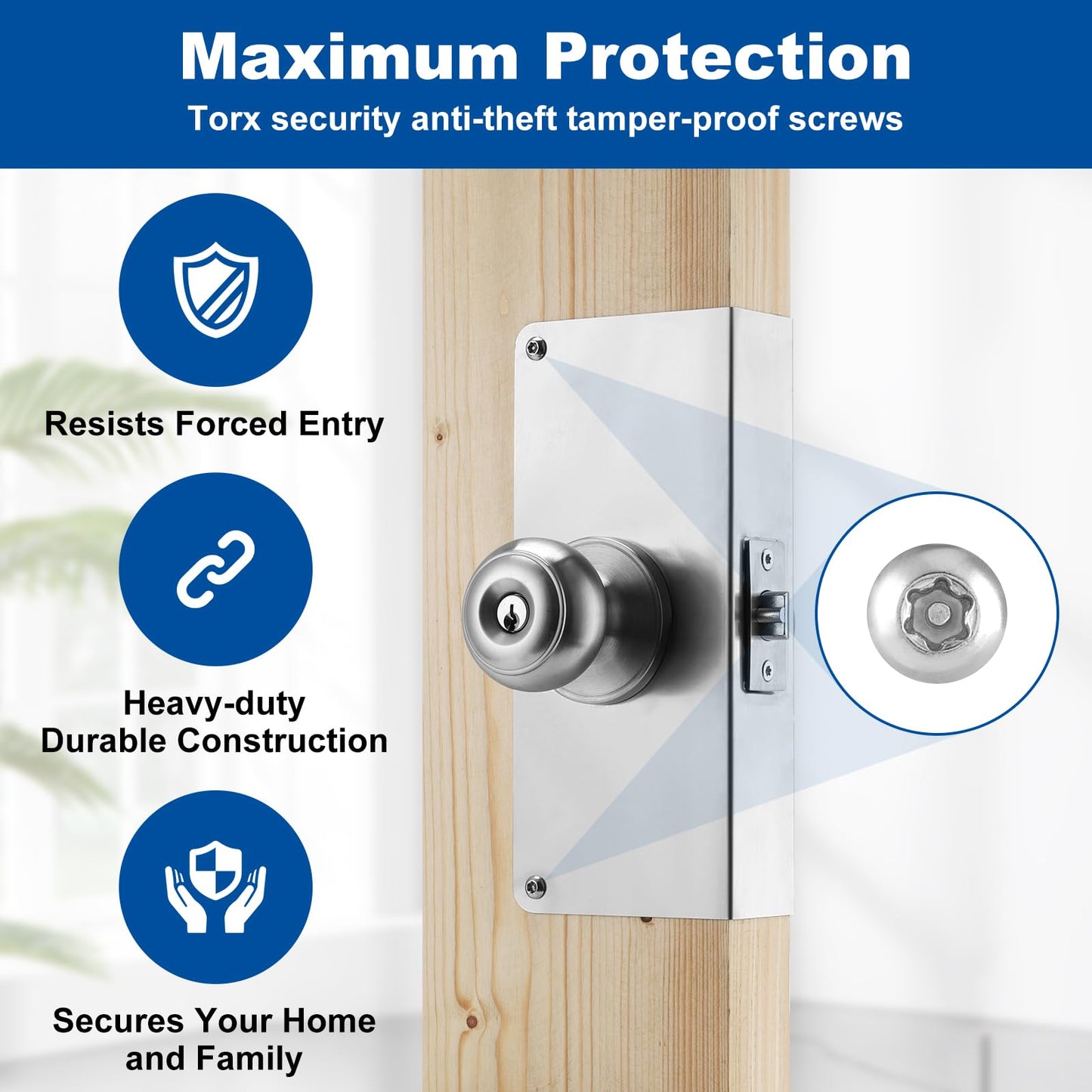 U 9551 Stainless Steel Lock and Door Reinforcement Plate fits 1-3/4"Thick Doors and Includes the U 9476 Security Latch Strike (1-1/4 "x 7-7/8").