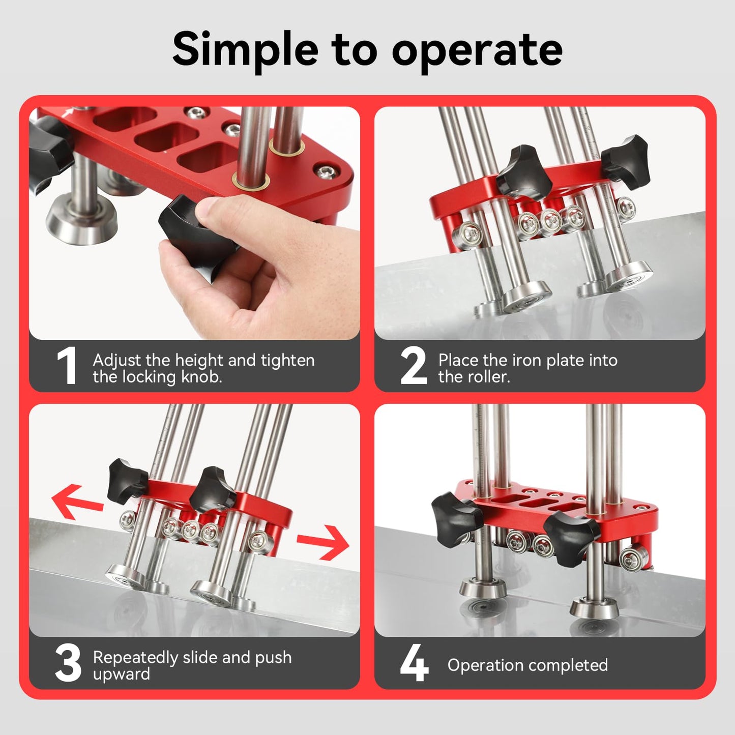 Sheet Metal Roller 2 Station Metal Bender， Metal Roofing Tools，Sheet Metal Fabrication，0-100° Bending Range，lightweight and highly portable， Large Sheet Metal Roller and Bending Tool(7in)