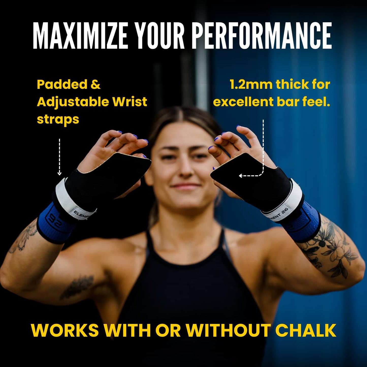 Element 26 IsoGrip Hand Grips for WODs, Gymnastics, Weight Lifting, and Cross Training - Gymnastics Grips for Men and Women - Cross Training Gloves - Tactical Grips (Small, IsoComp)