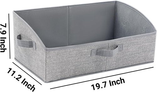 Closet Organizers by [Brand Name] - Foldable Clothes Storage with Handles | Large Capacity Grey Drawer Boxes