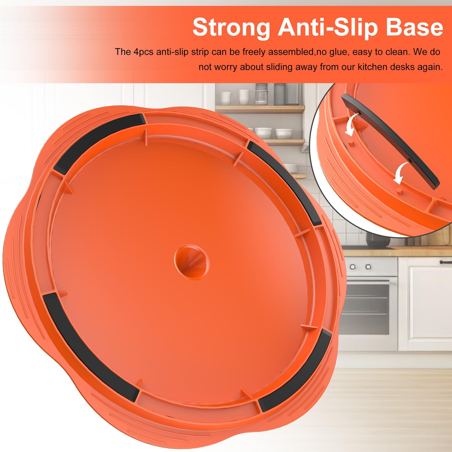 Chicken Shredder with Removable Plate - Manual Meat Shredder Tool with Transparent Lid & Cleaning Brush, Dishwasher Safe Kitchen Gadget for Shredding Chicken, Pork, Beef, Pulled Pork(Orange)