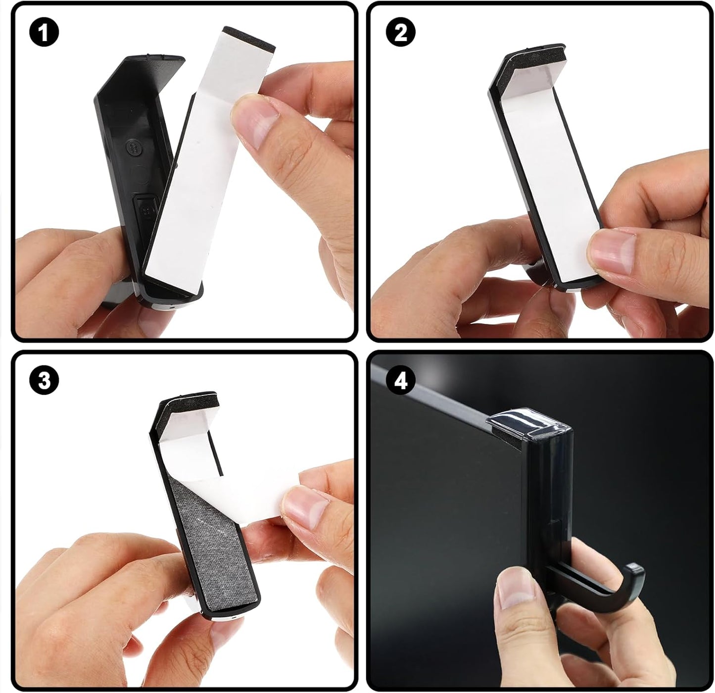 Xthrotsenk 2pcs Headset Monitor Headphone Stand Hook Holder Hanger Adhesive Gaming Earphones Hanger Stick-on Support