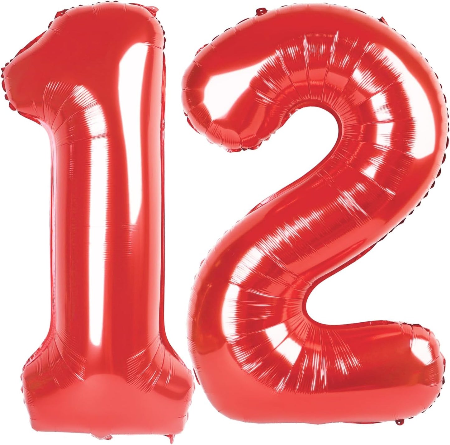 Red Number 12 Balloon - 40 Inch 12th Birthday Decoration for Boys & Girls Party Supplies
