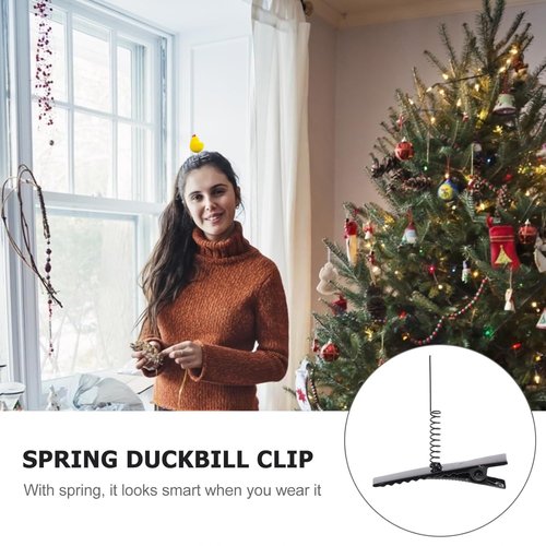 Abaodam Duck Bill Clips - 100 Pcs Spring Metal Hair Clips for DIY Crafts | Perfect for Holidays