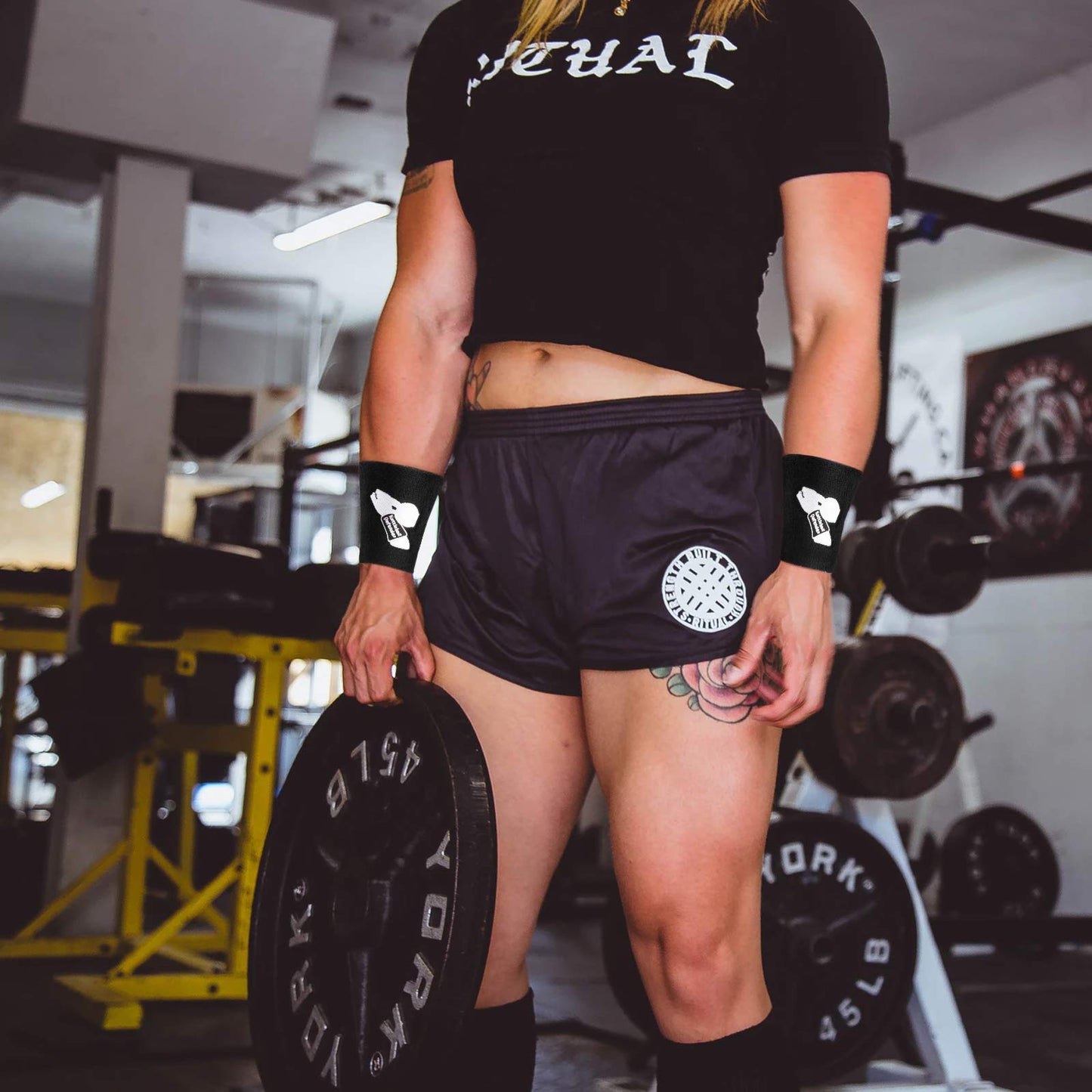 Kettlebell Wrist Guards for Men and Women, Tceapoo Sports Wrist Sleeve Athletics Sweatband Wrist Support Wrist Bands for Kettlebell Training, Weightlifting, Powerlifting and Crossfit (1 Pair)