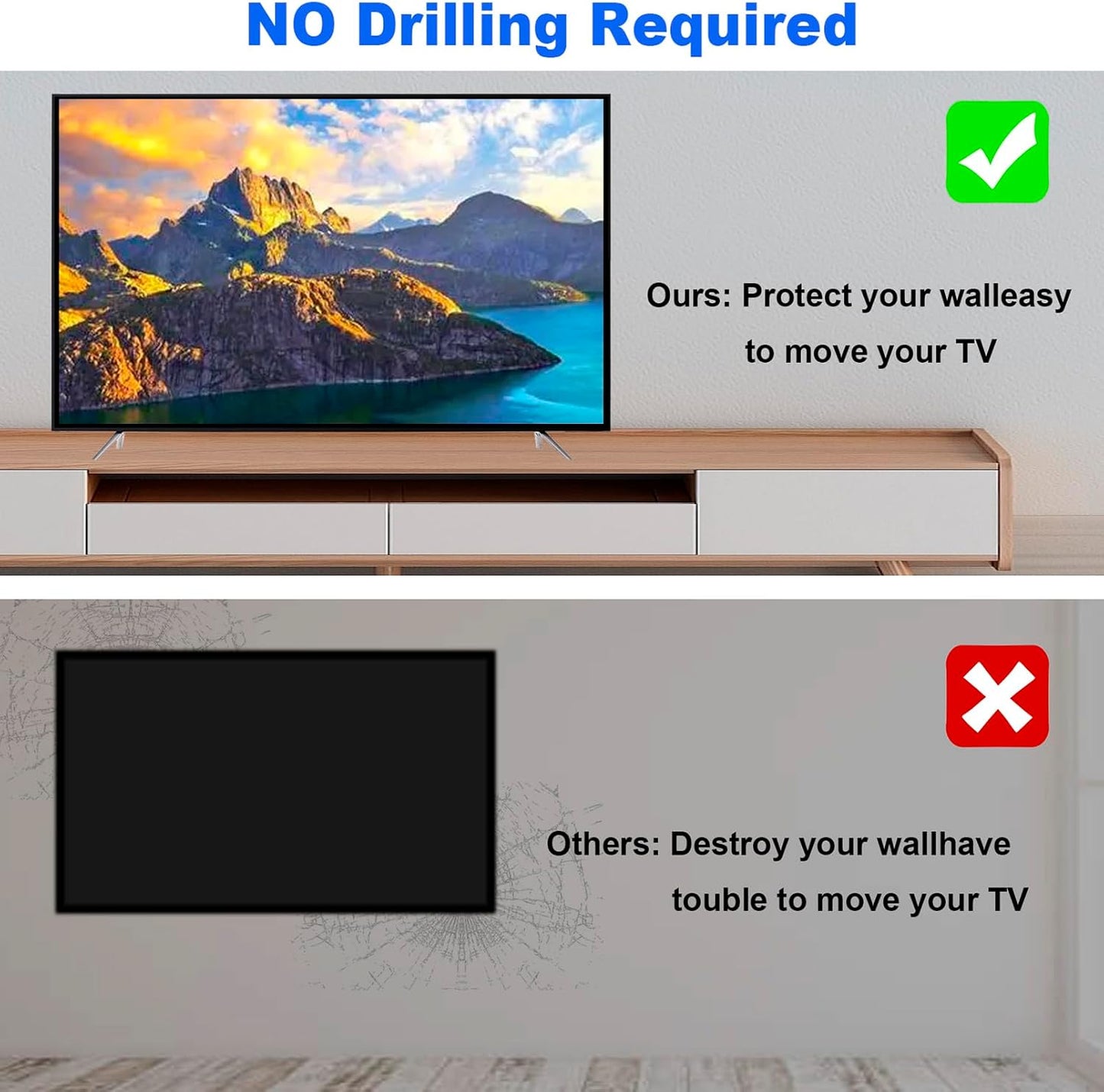 AIDITIYMI 75H8G HU75A6860FUW 75 Inch H8G 4K 2020 TV Base Stand, TV Stand Legs Replacement Compatible with Hisense Class